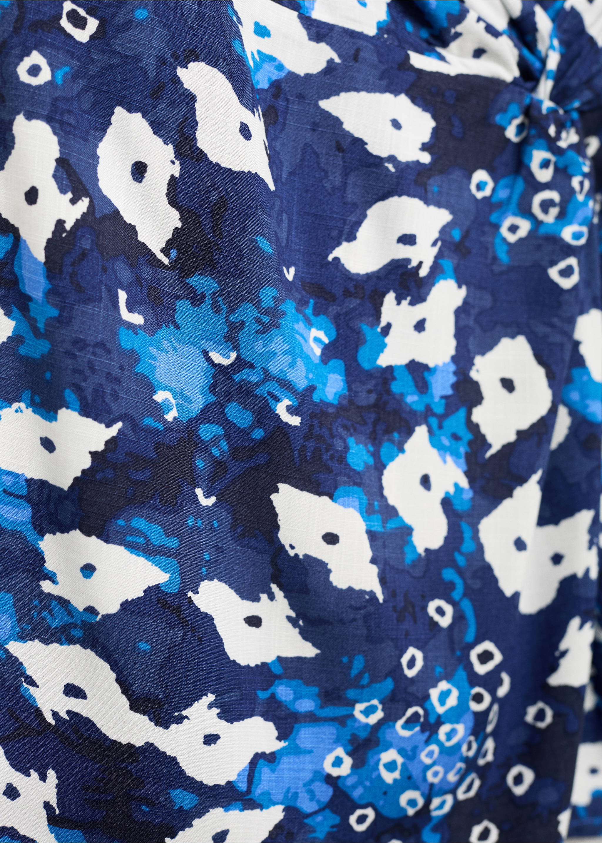 Printed sarong skirt - Details of the article 0, Navy. Ref: 87087185-00.