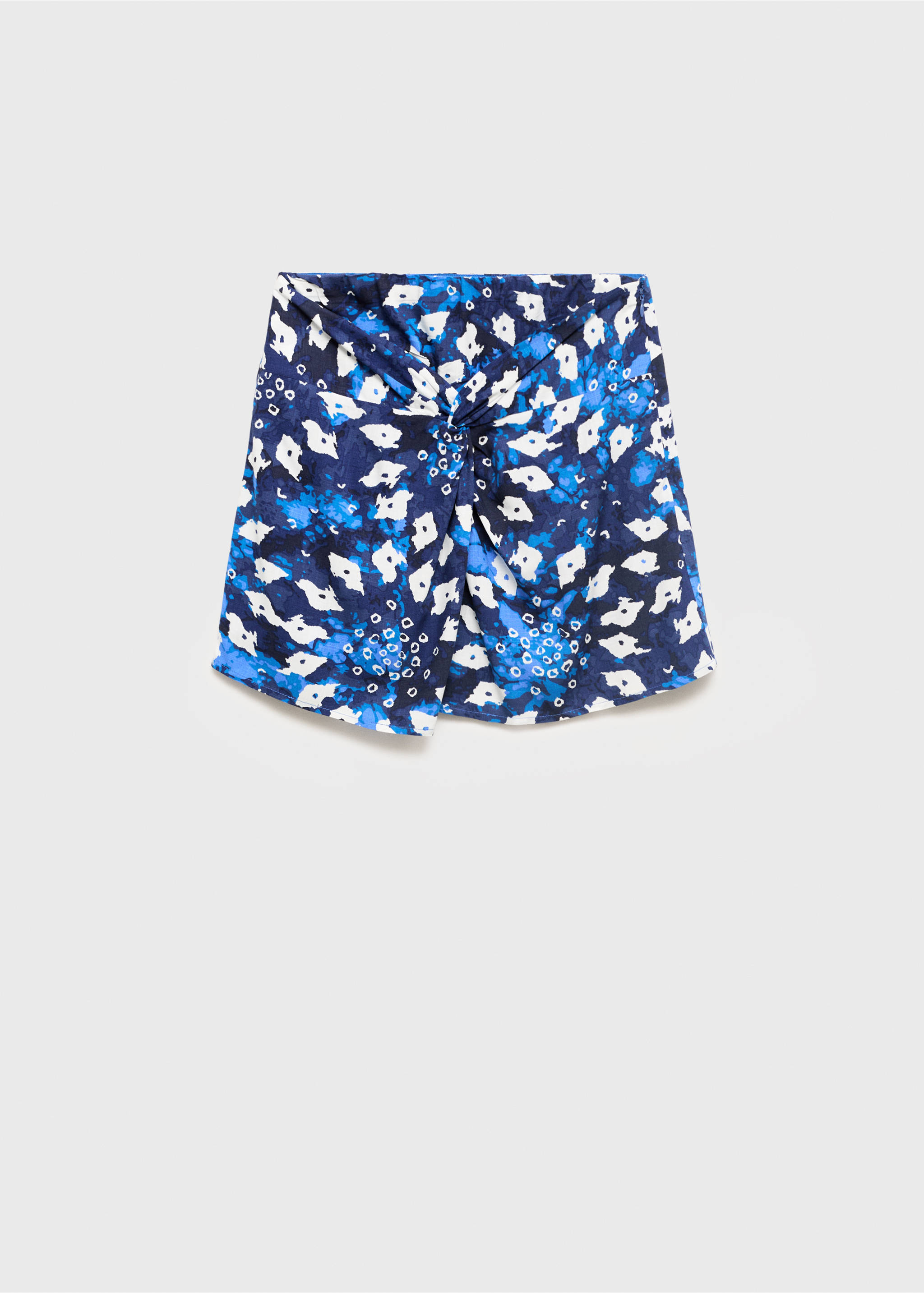 Printed sarong skirt - Article without model, Navy. Ref: 87087185-00.