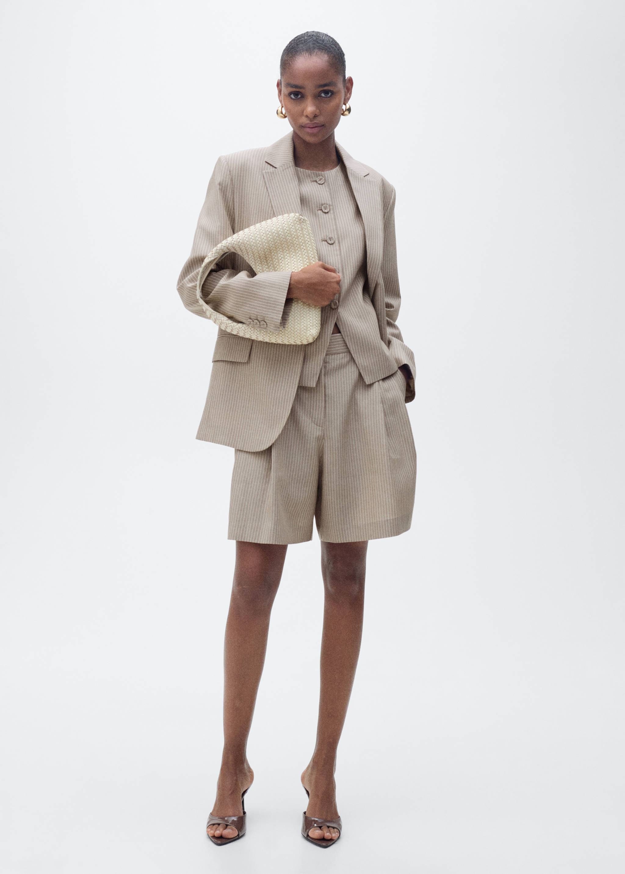 Striped suit bermuda shorts - General plane