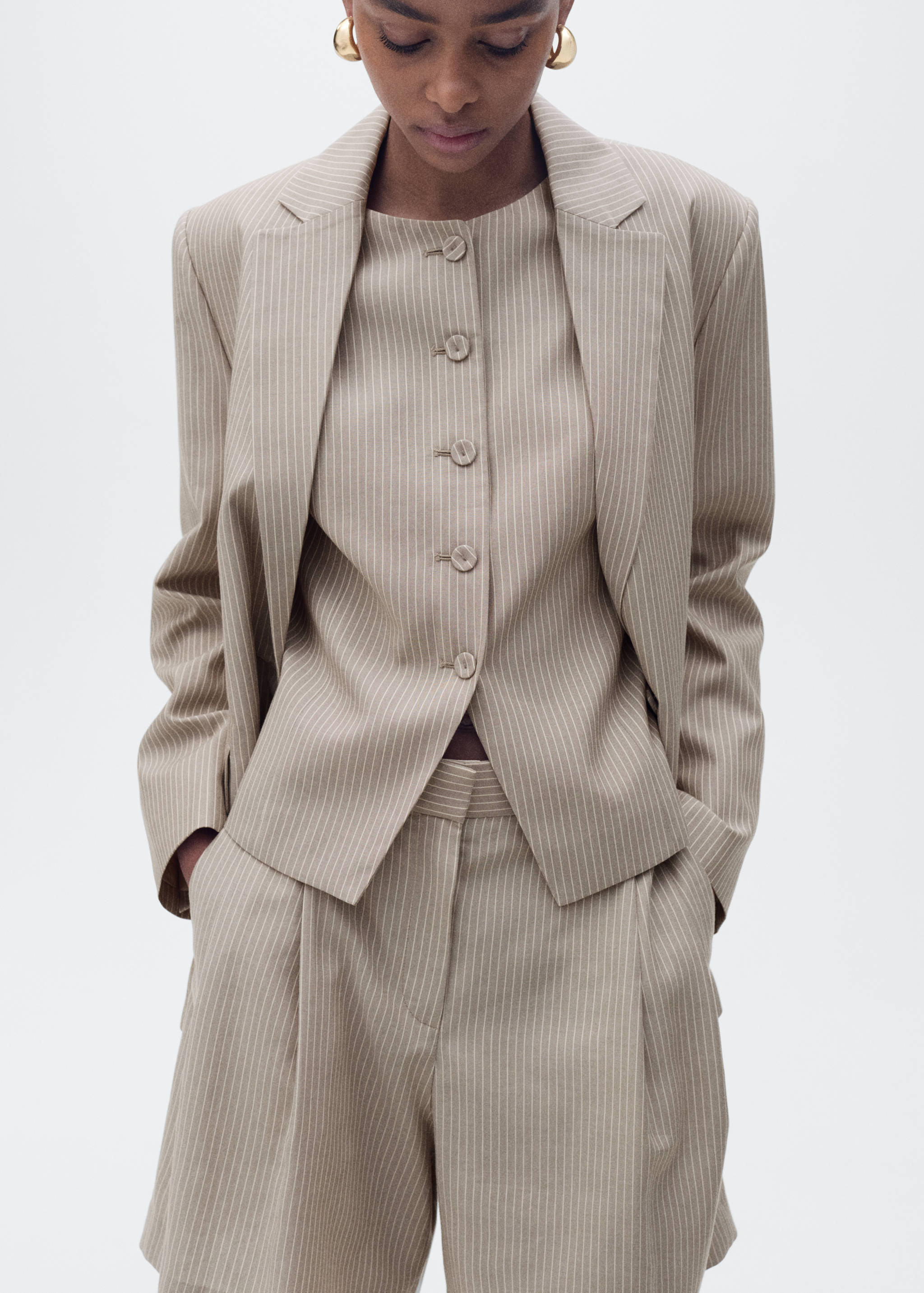 Striped suit bermuda shorts - Details of the article 2