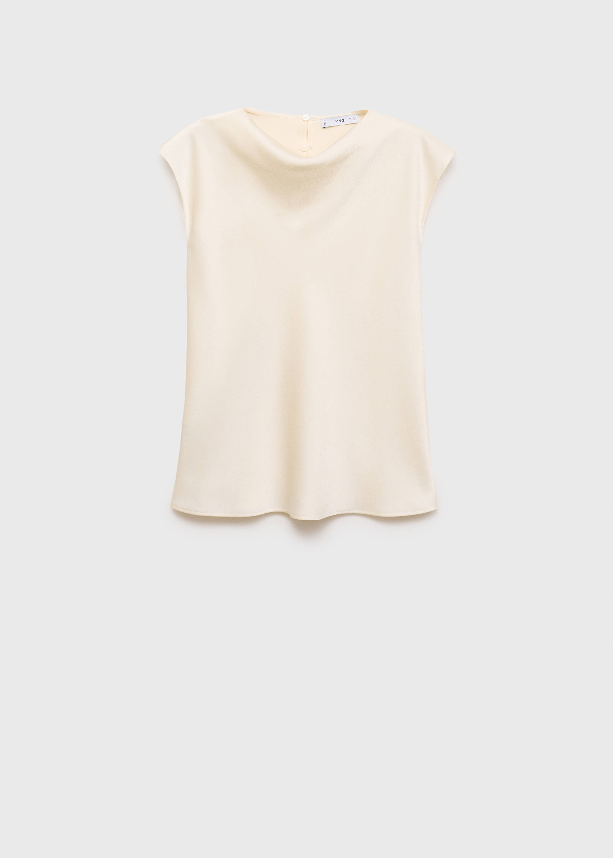 Satin blouse with draped neck - Article without model