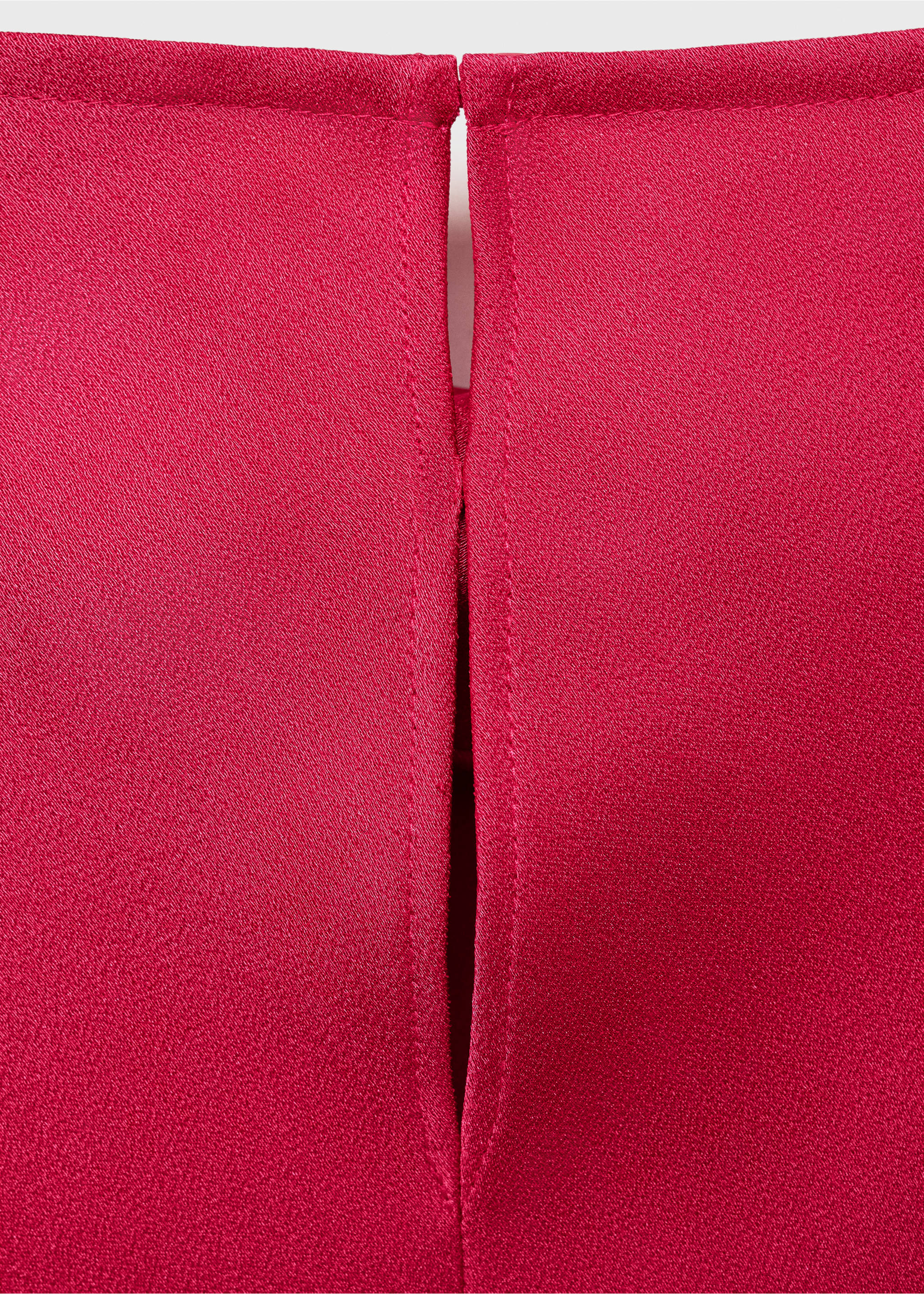 Satin blouse with draped neck - Details of the article 0, Strawberry. Ref: 87087191-00.