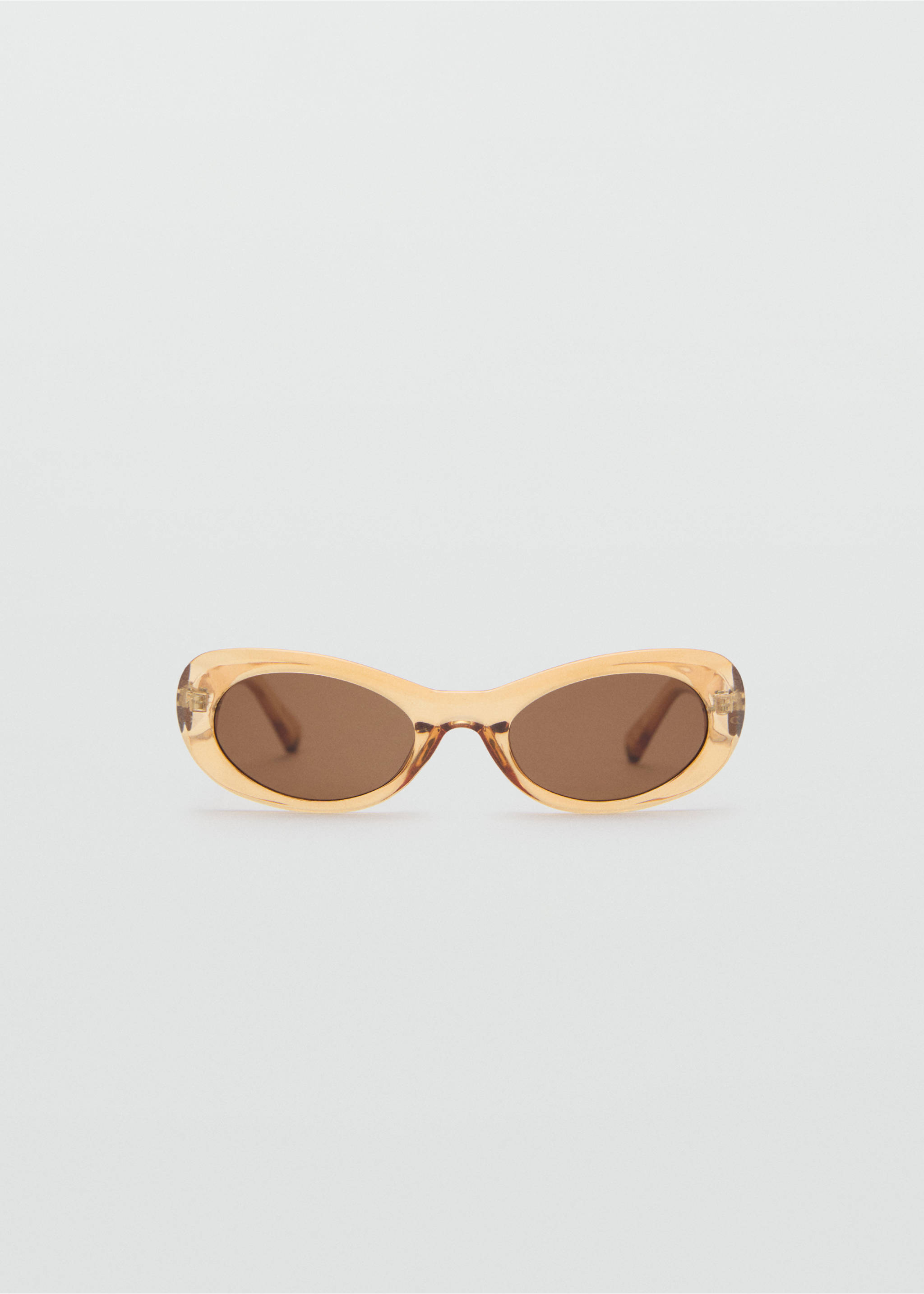 Oval-frame sunglasses - Article without model, Pastel Yellow. Ref: 87087669-00.