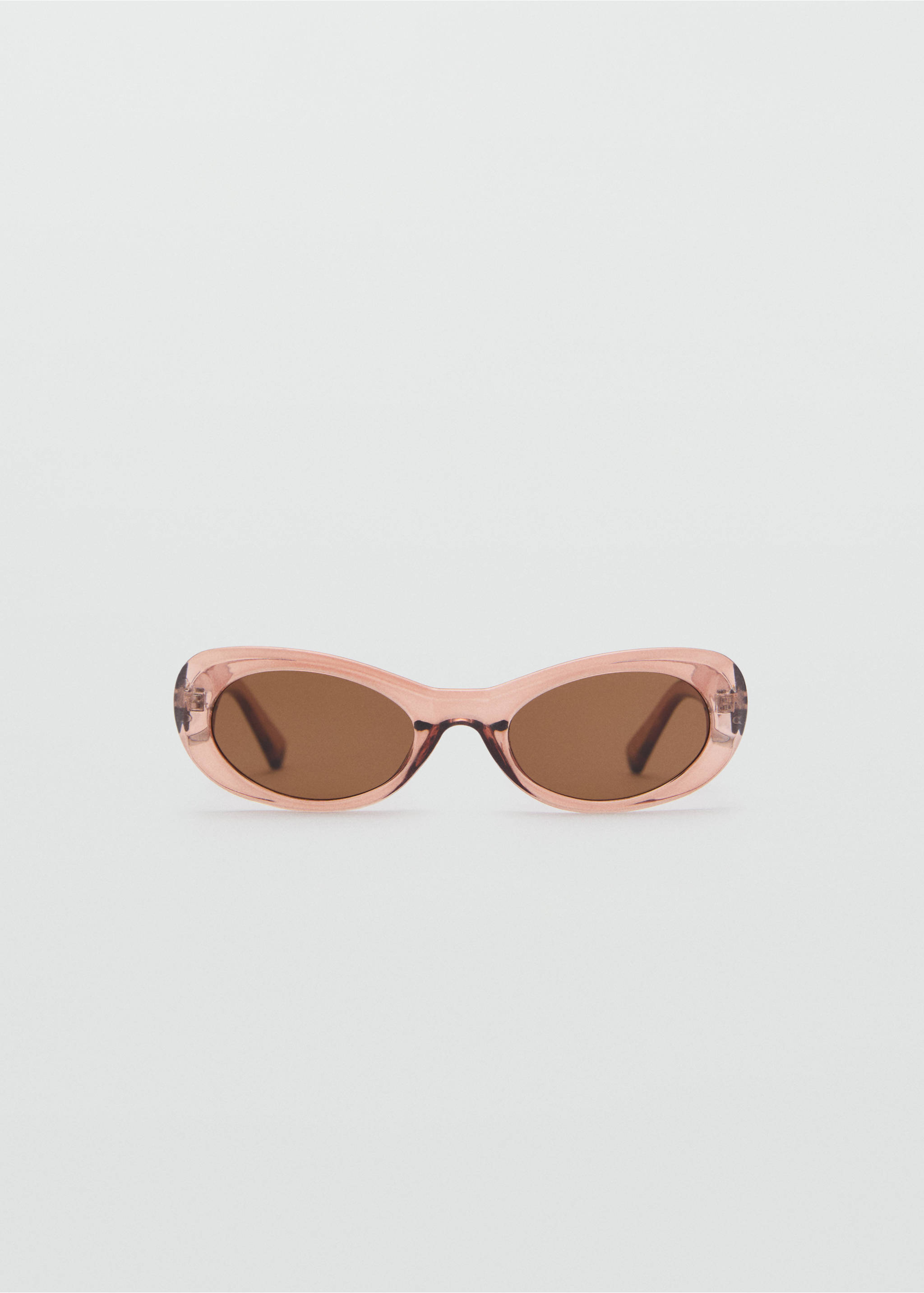 Oval-frame sunglasses - Article without model, Peach. Ref: 87087669-00.