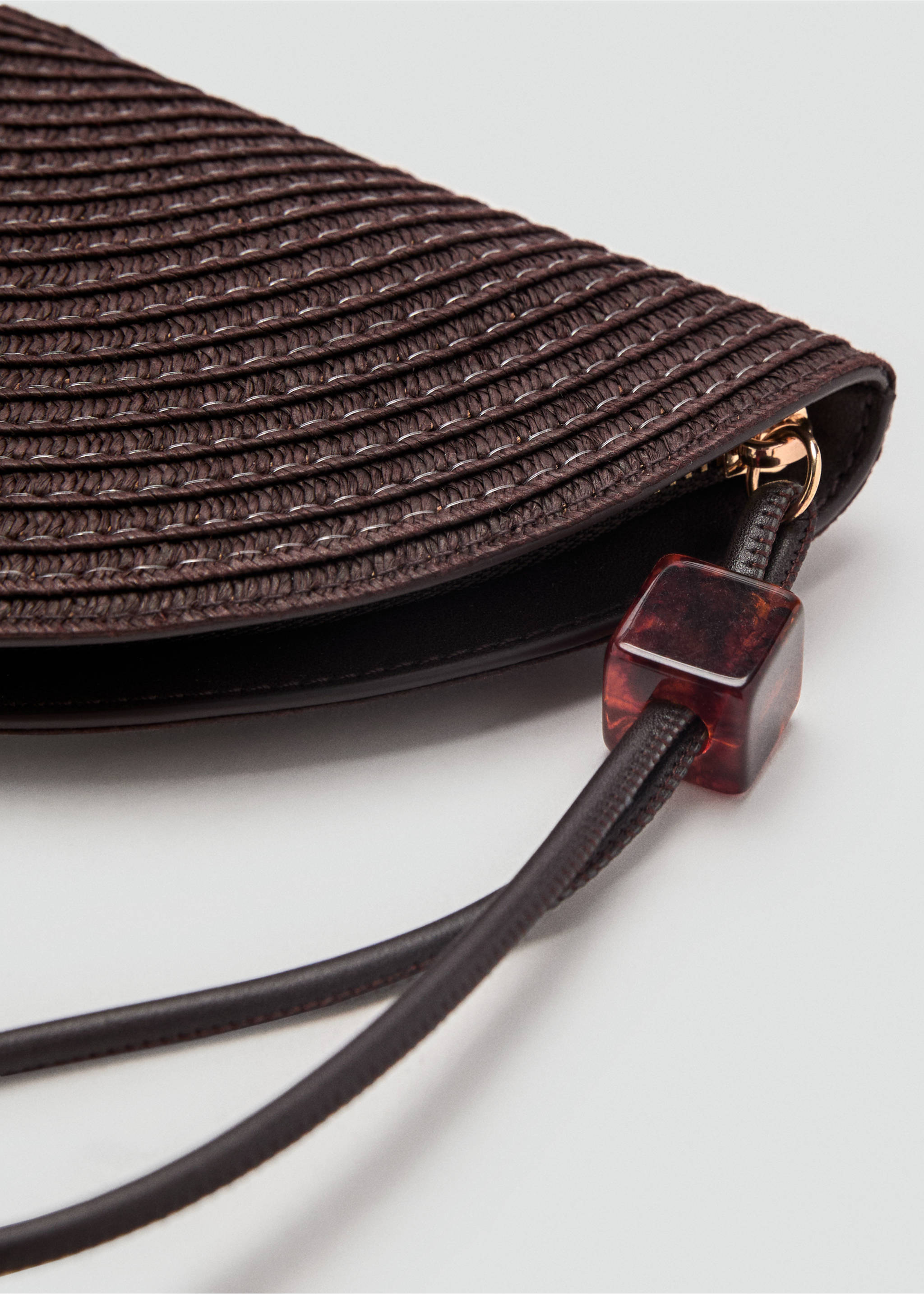 Trousse de toilette fibres naturelles perle - Détail de l'article 2, Chocolat. Ref: 87087679-00.