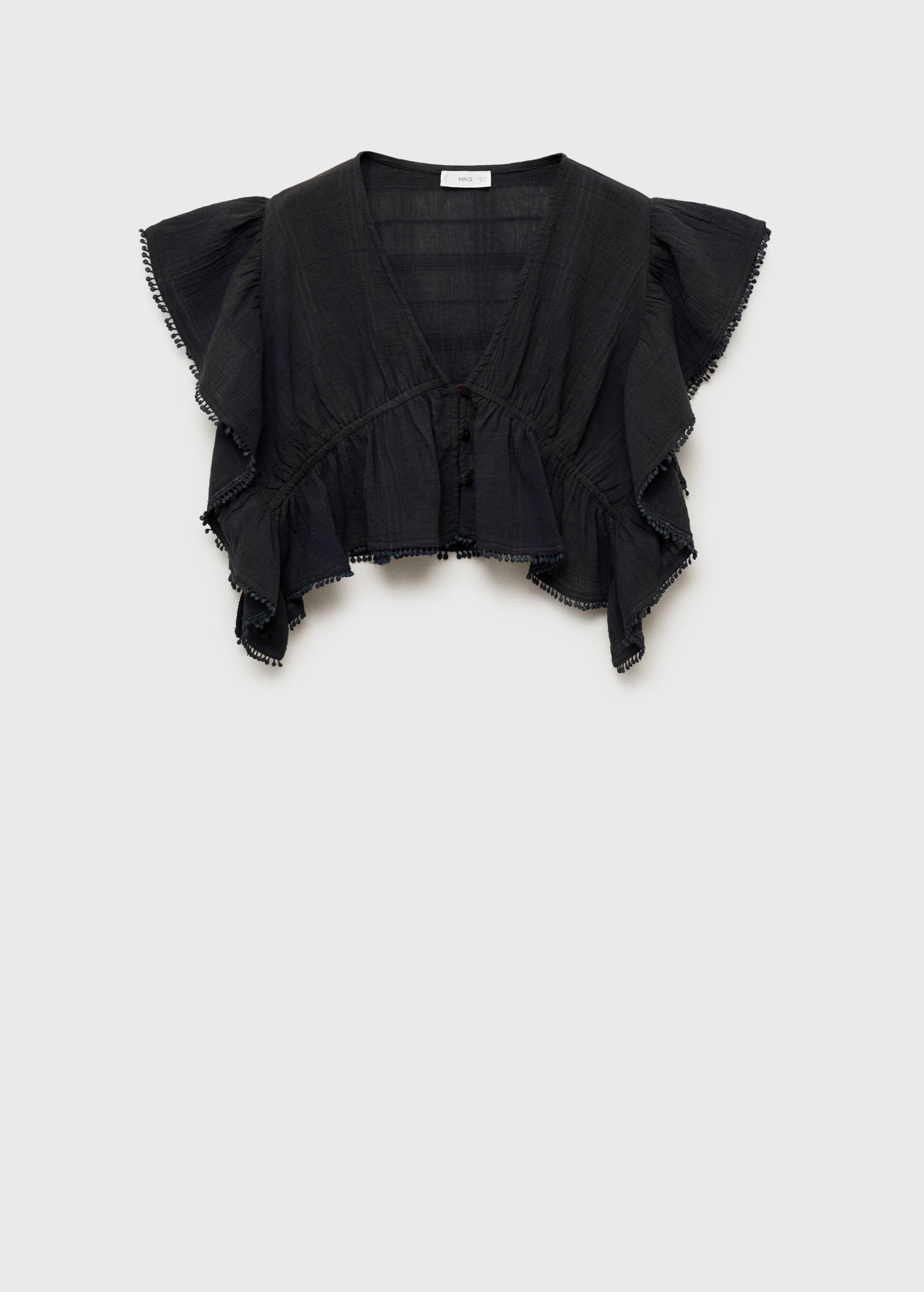 Crop-Bluse mit Rüschen - Artikel ohne Model