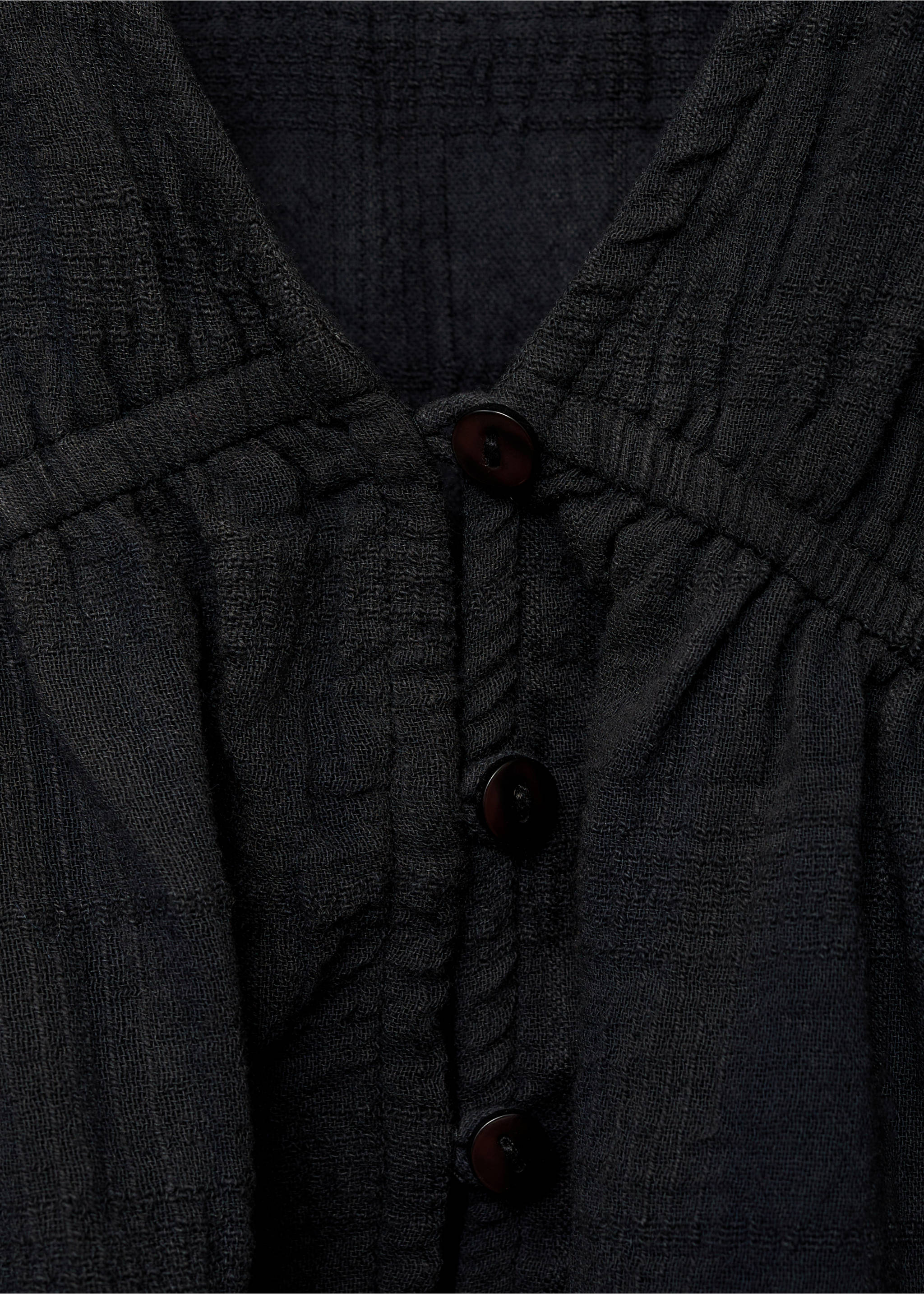 Crop-Bluse mit Rüschen - Detail des Artikels 8, Schwarz. Ref: 87087681-00.