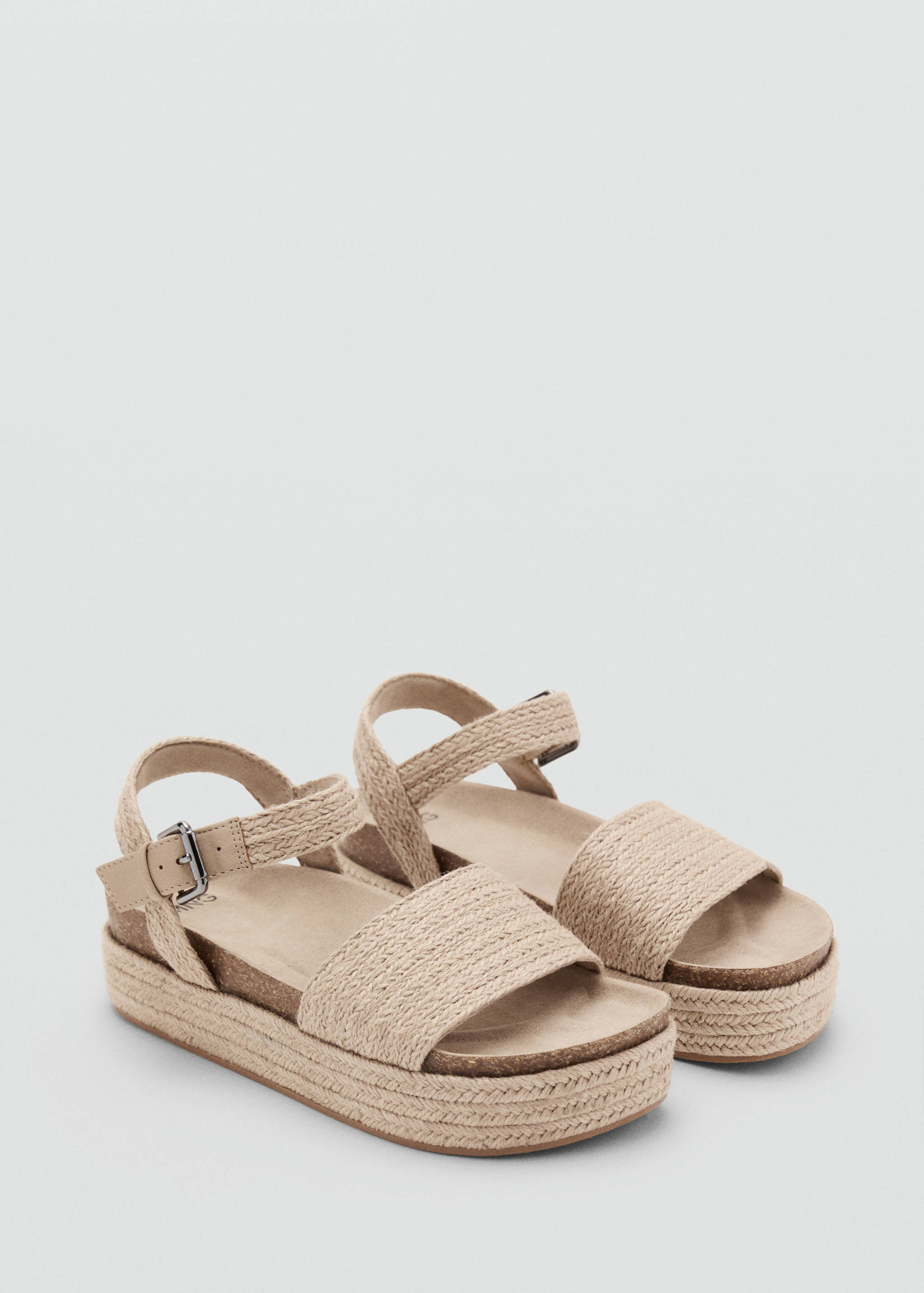Sandales tressées jute - Plan moyen