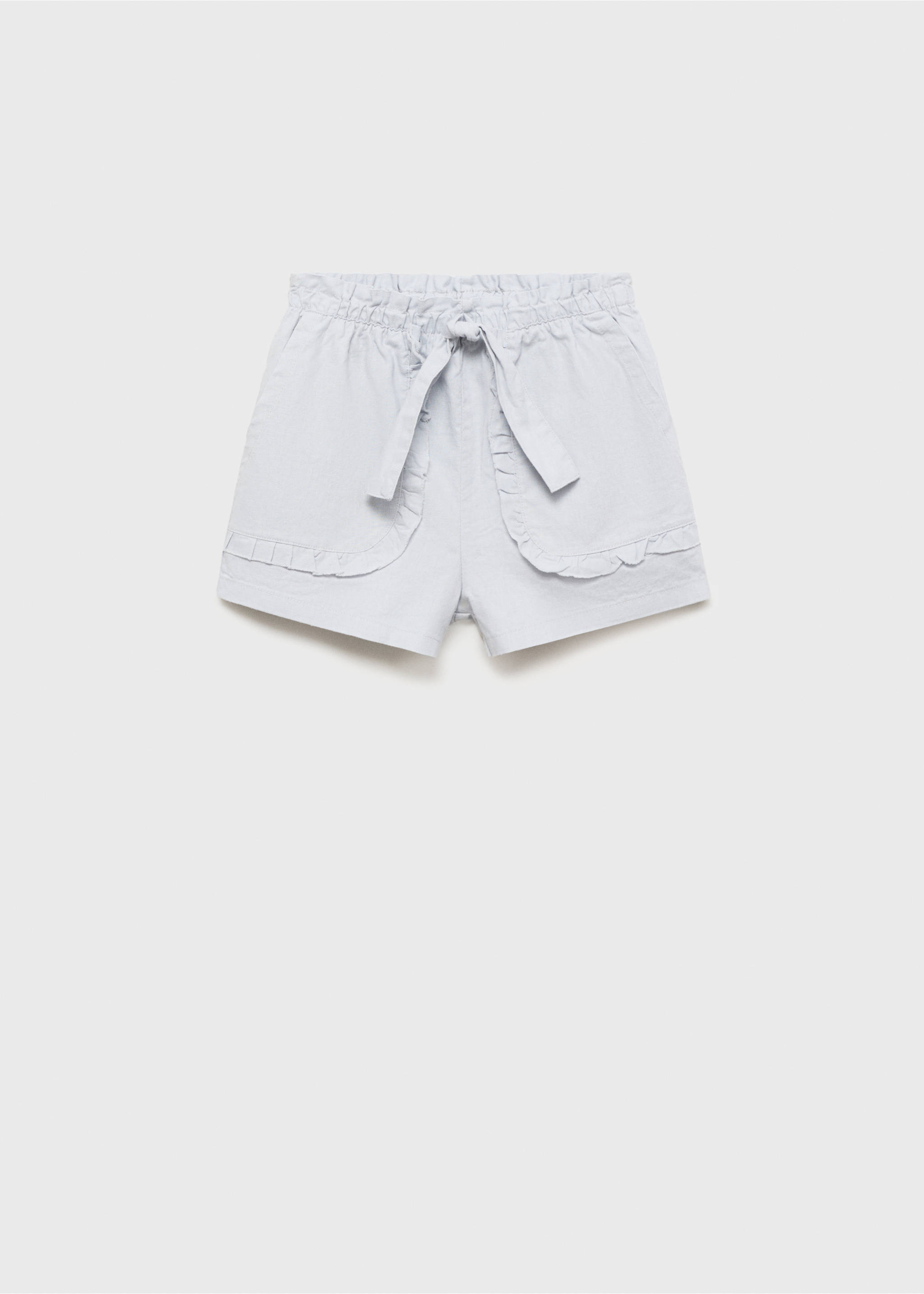 Short lin ceinture - Article sans modèle, Bleu ciel. Ref: 87087693-00.
