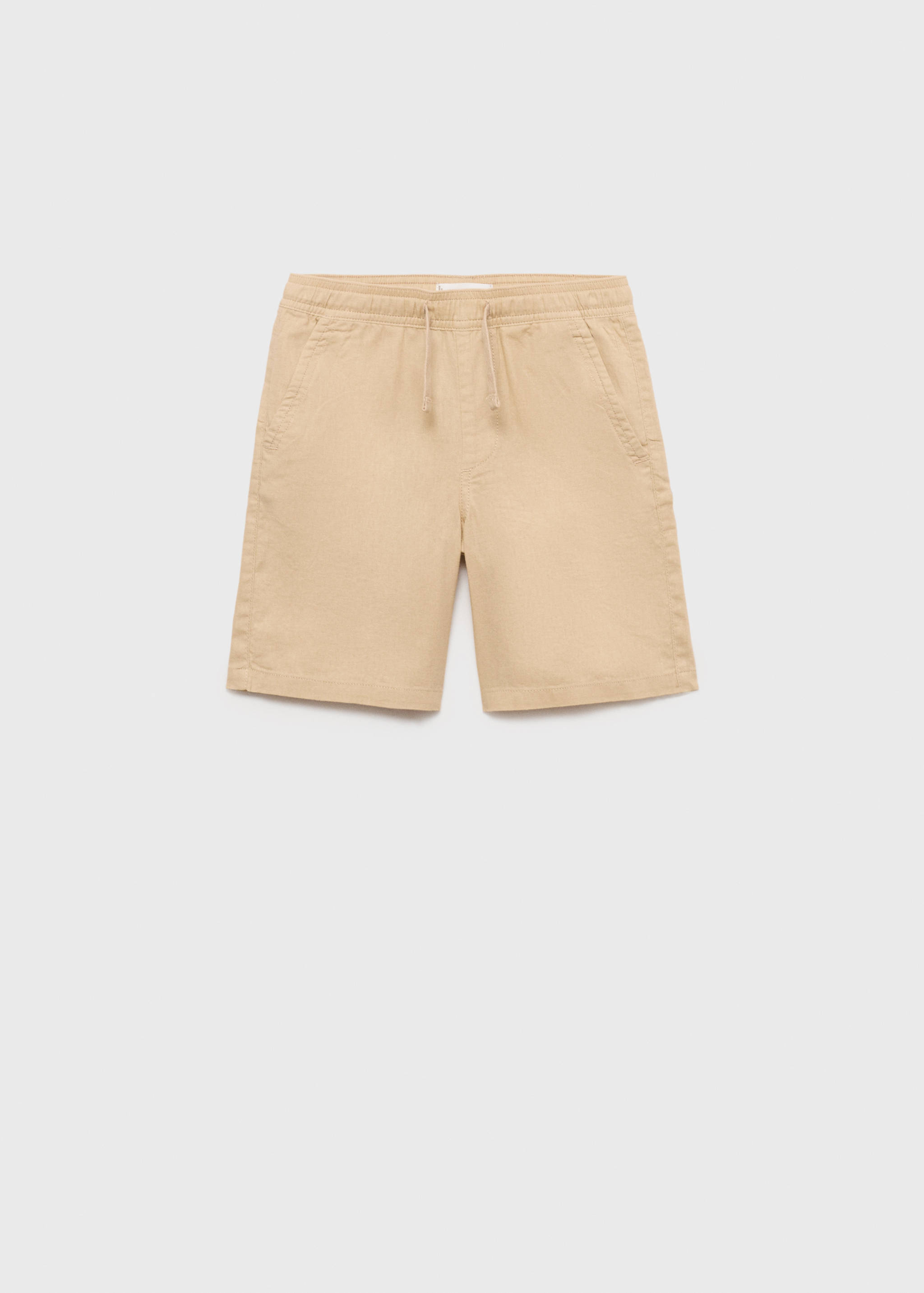 Leinen-Bermudashorts mit Gummibund - Artikel ohne Model