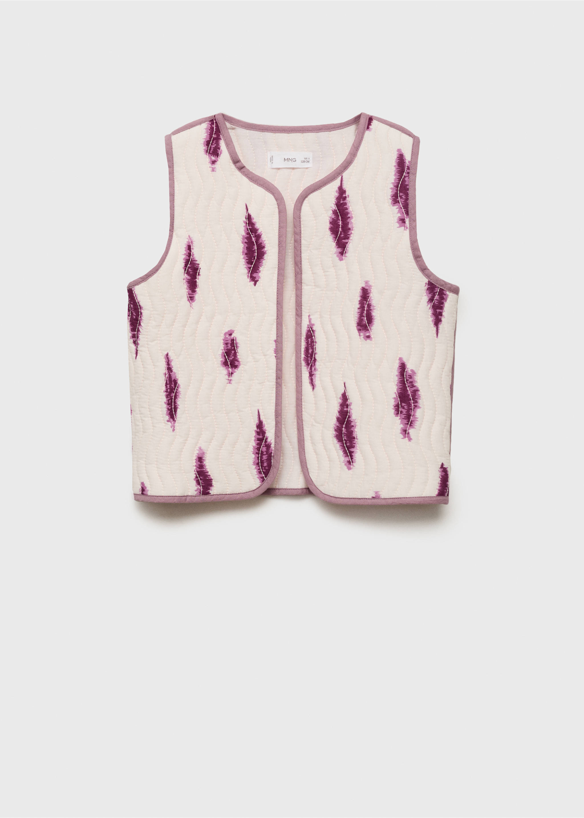 Chaleco acolchado estampado - Artículo sin modelo, Rosa. Ref: 87087696-00.