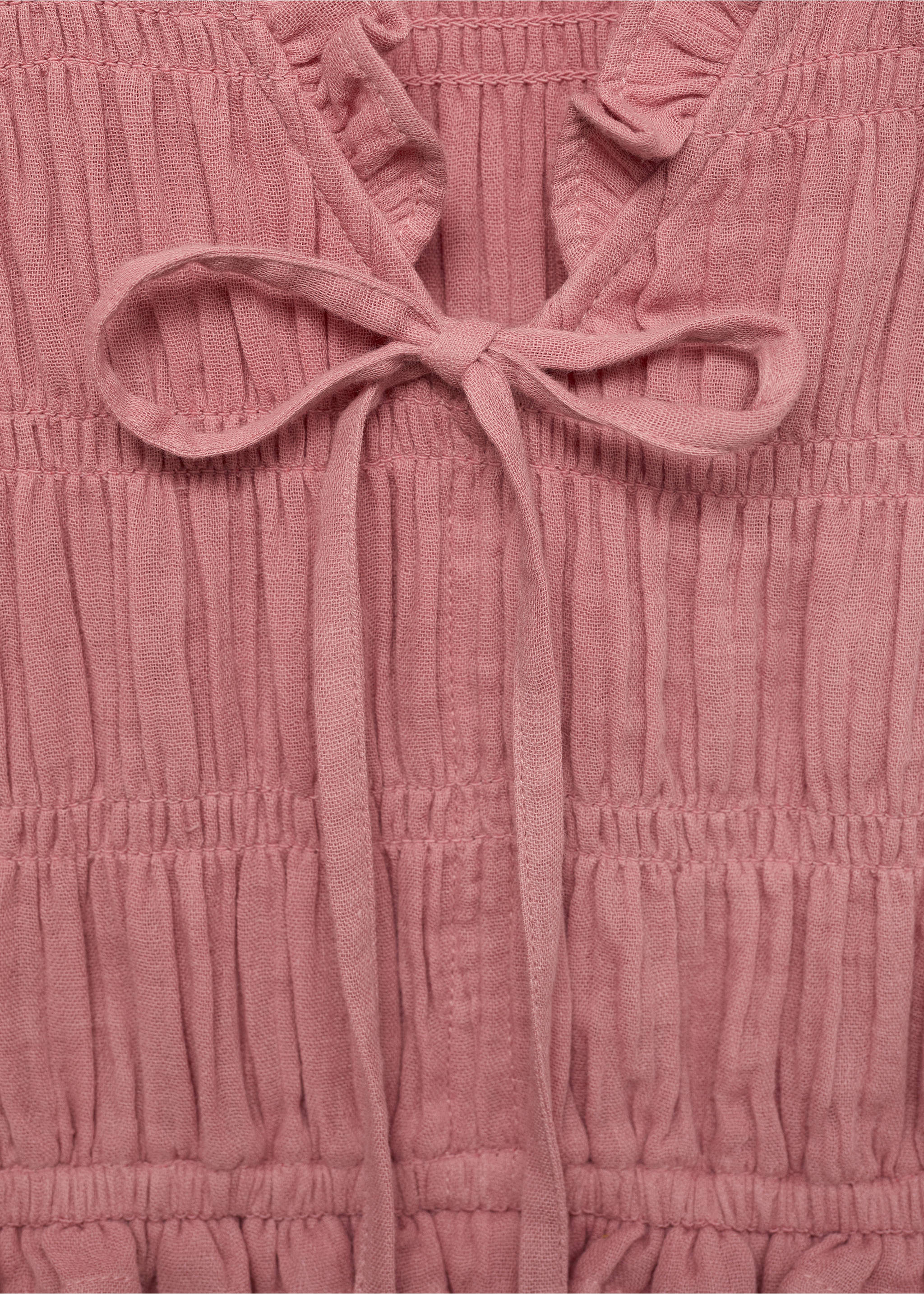 Geraffte Rüschenbluse - Detail des Artikels 8, Zartrosa. Ref: 87087706-00.