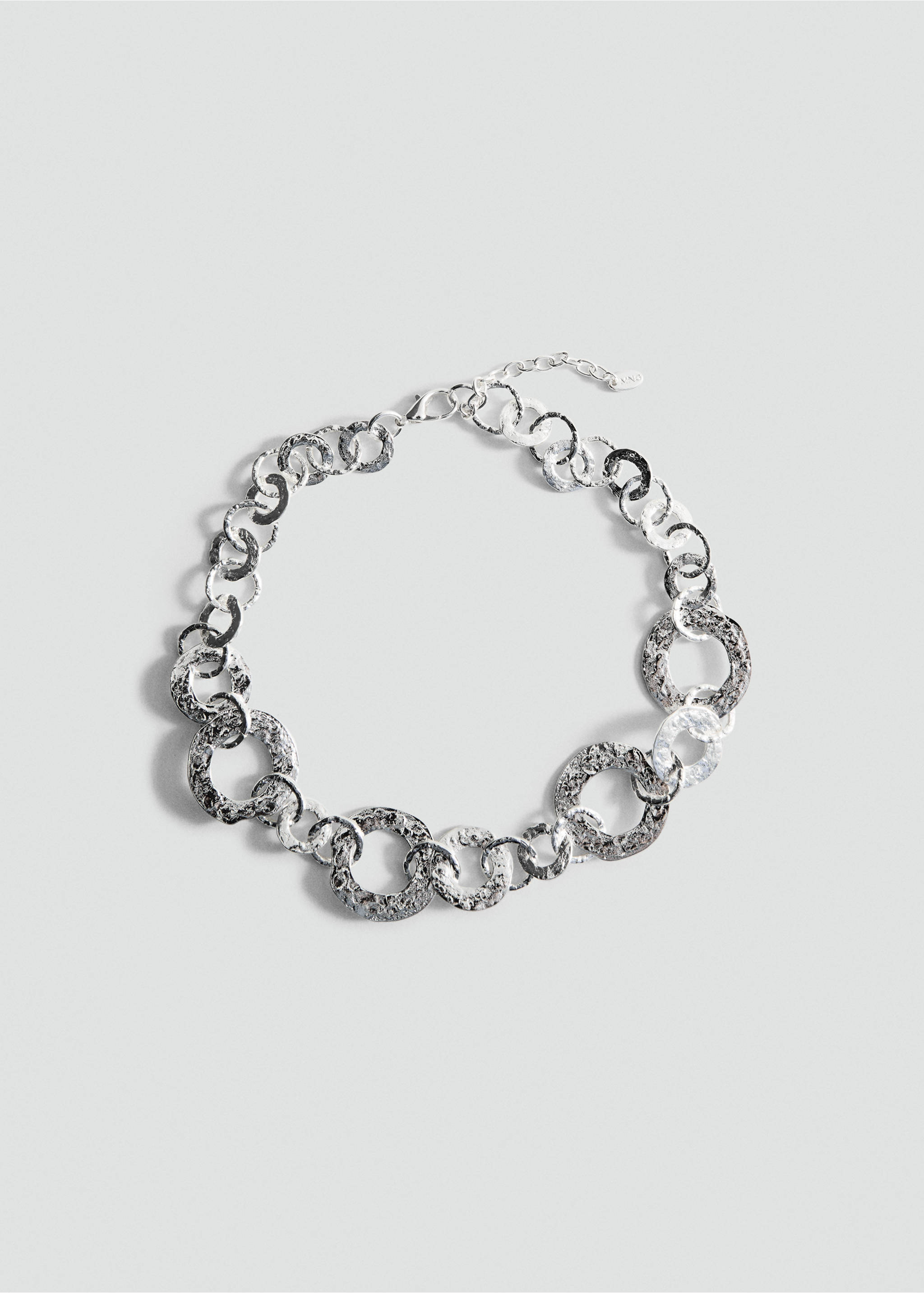 Combined metal-hoop necklace - Article without model, Silver. Ref: 87087707-00.