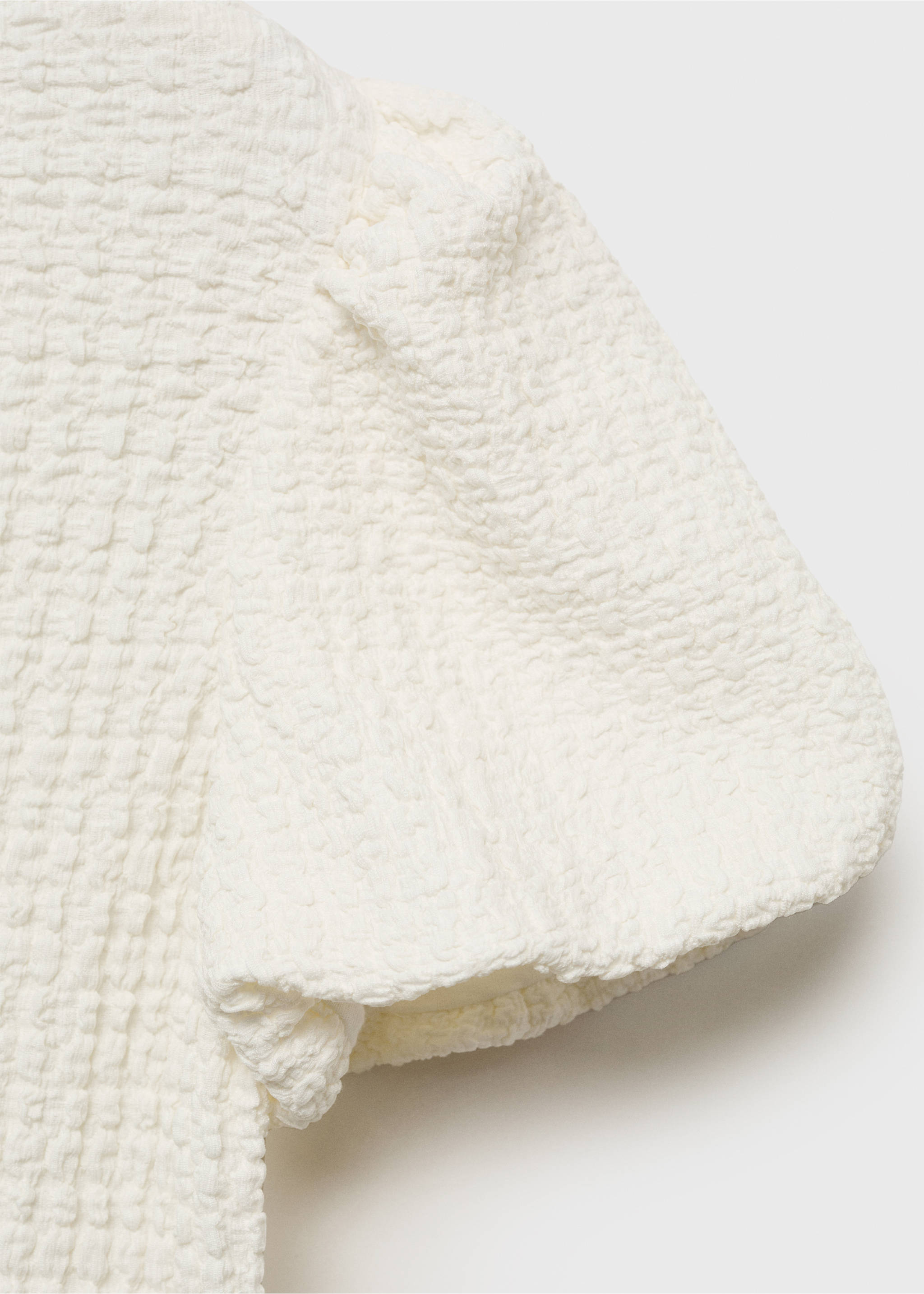 Blouse texturée fermeture nœuds - Détail de l'article 0, Écru. Ref: 87087716-00.