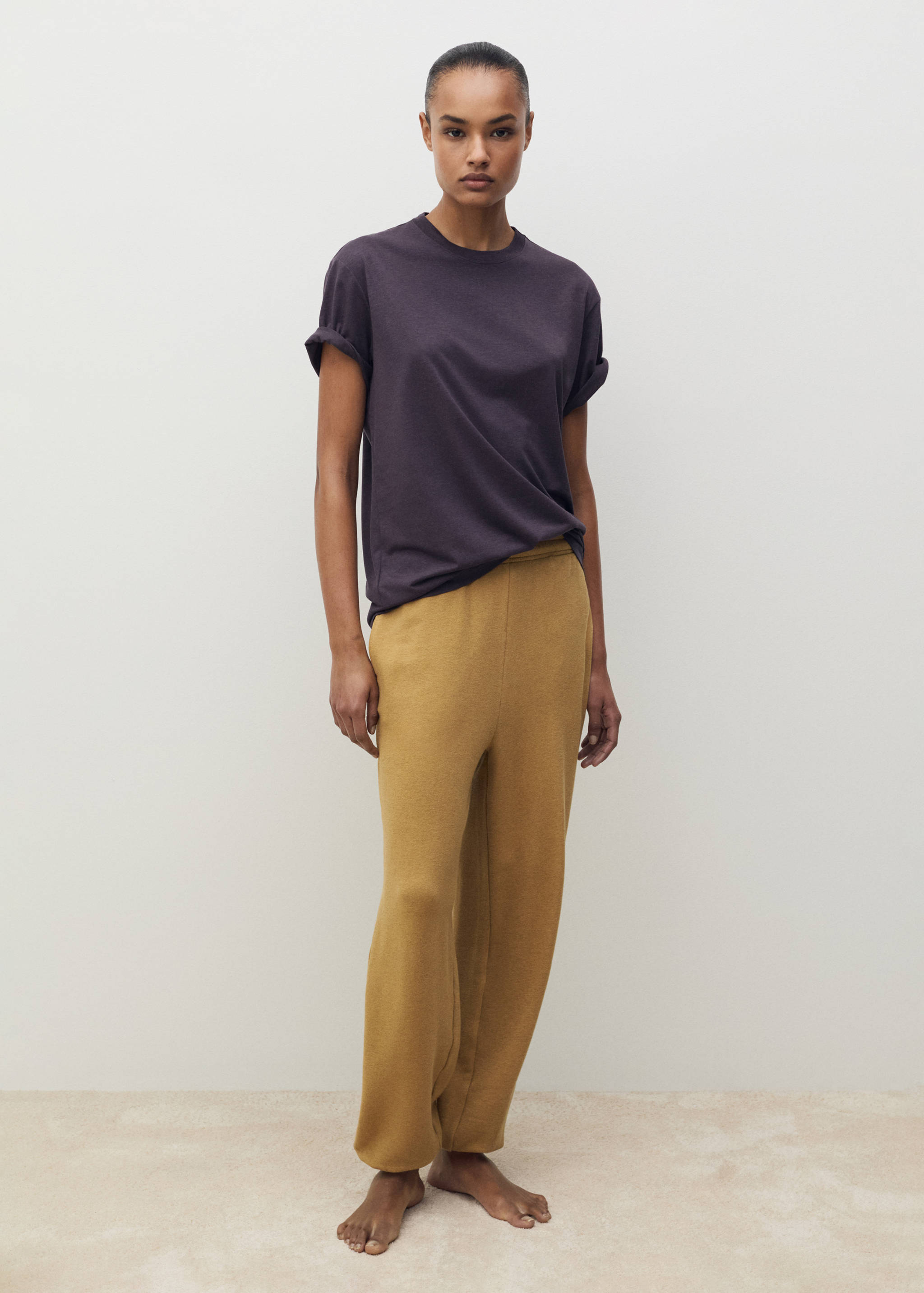 Kurzärmliges T-Shirt aus Lyocell - Allgemeine Ansicht