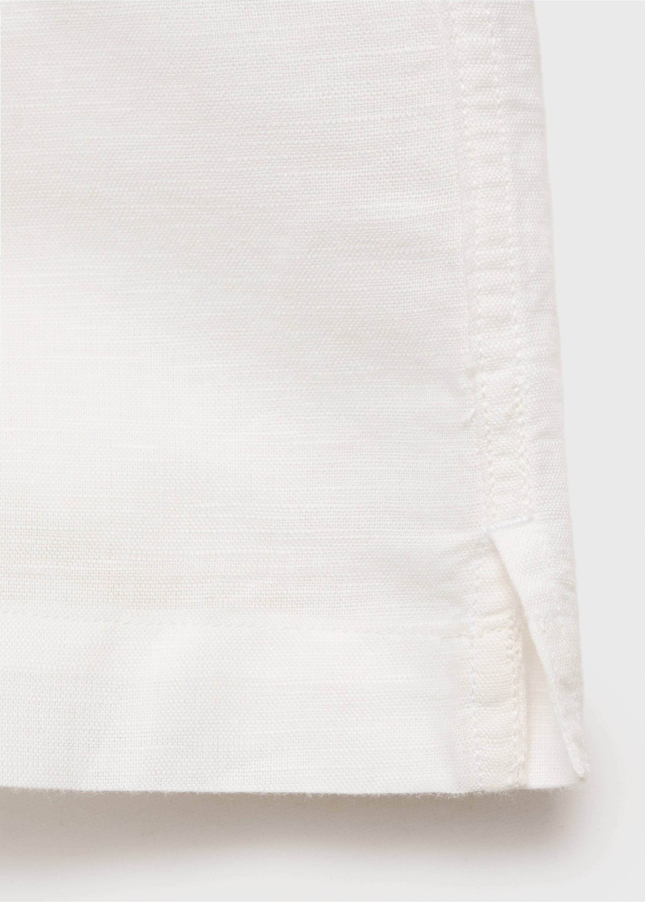 Kurzärmliges Leinenhemd - Detail des Artikels 0, Weiß. Ref: 87087889-00.