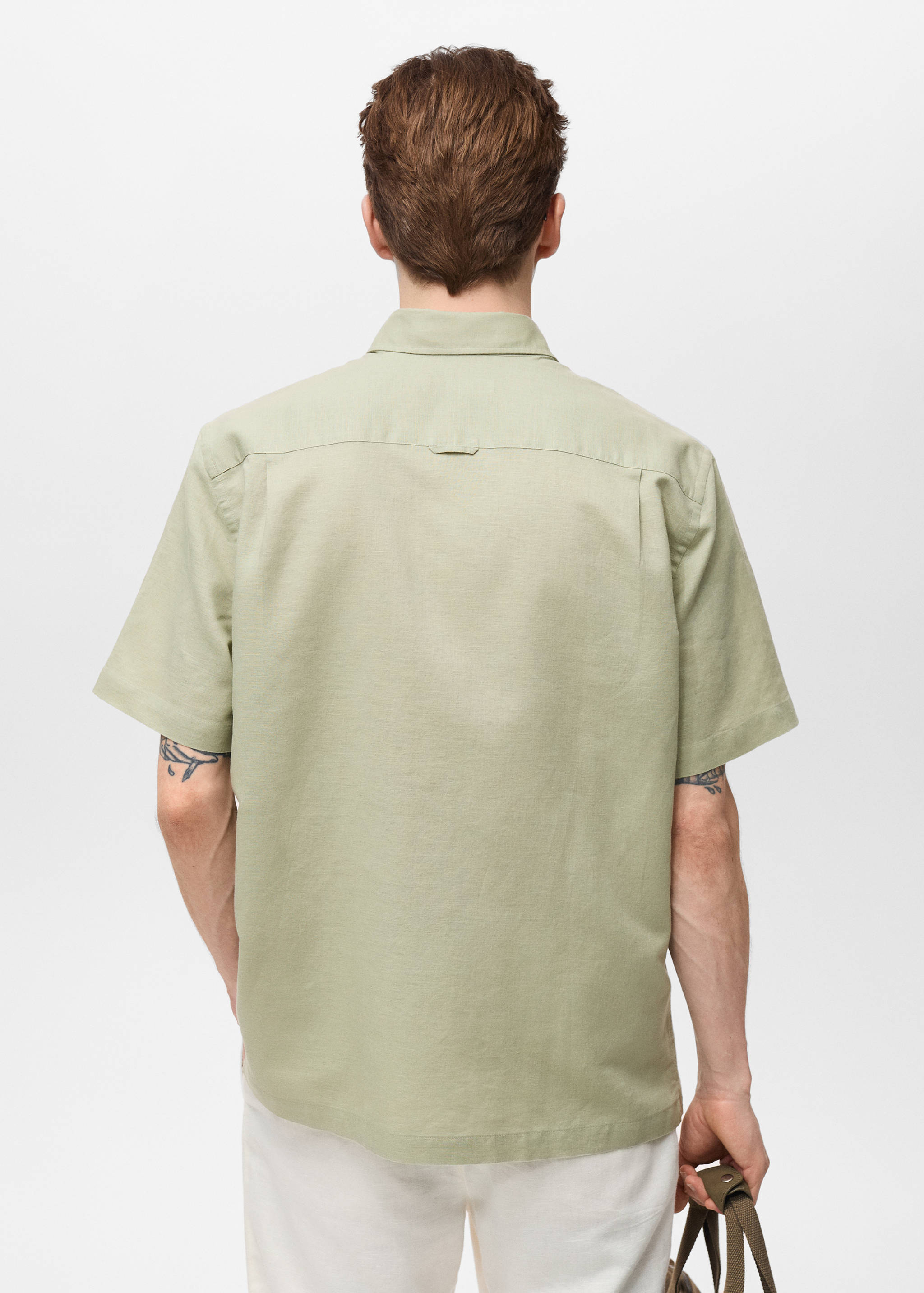 Chemise lin manches courtes - Verso de l’article