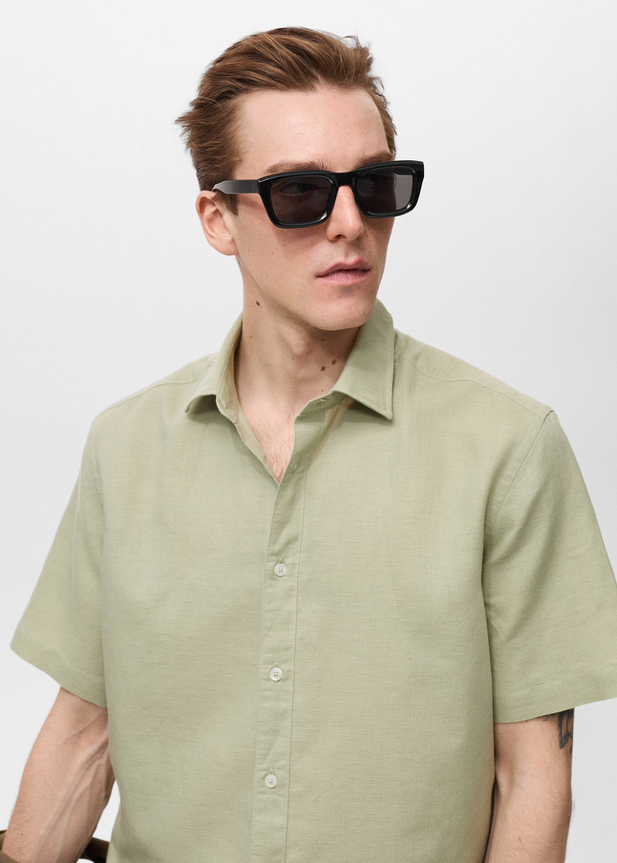 Chemise lin manches courtes - Détail de l'article 1