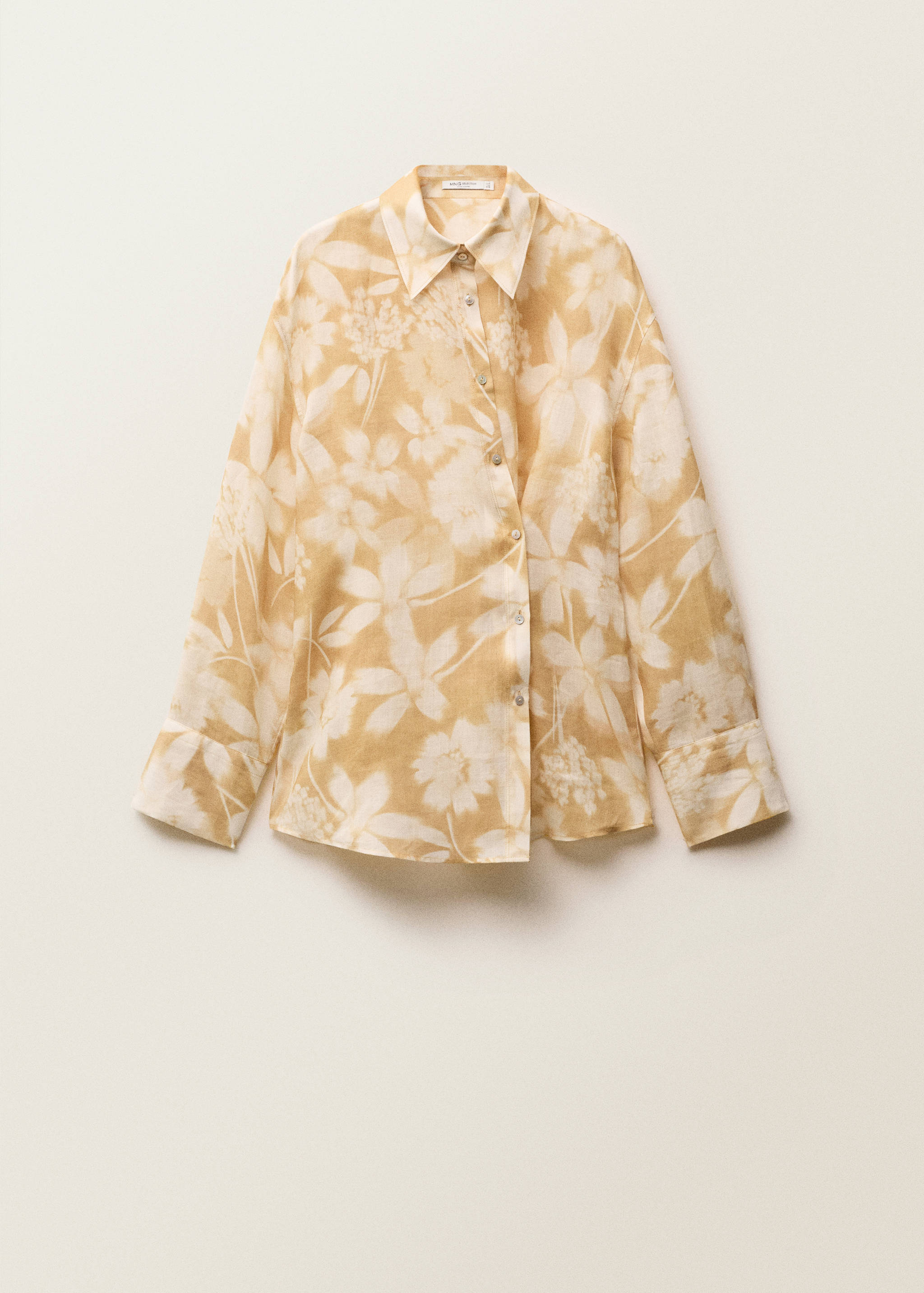 Ramie shirt with multi-position closure - Article without model