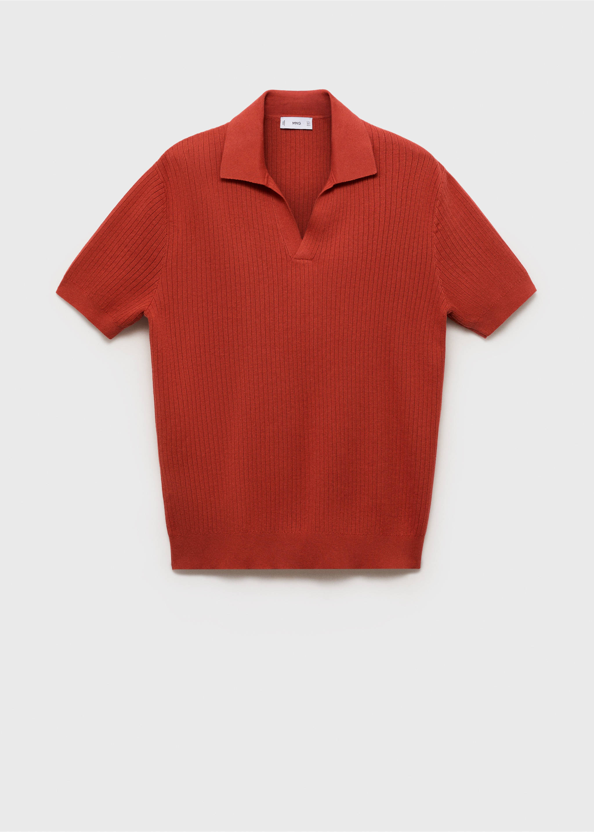 Polo de 100% algodão com estrutura canelada - Artigo sem modelo, Vermelho. Ref: 87087896-00.