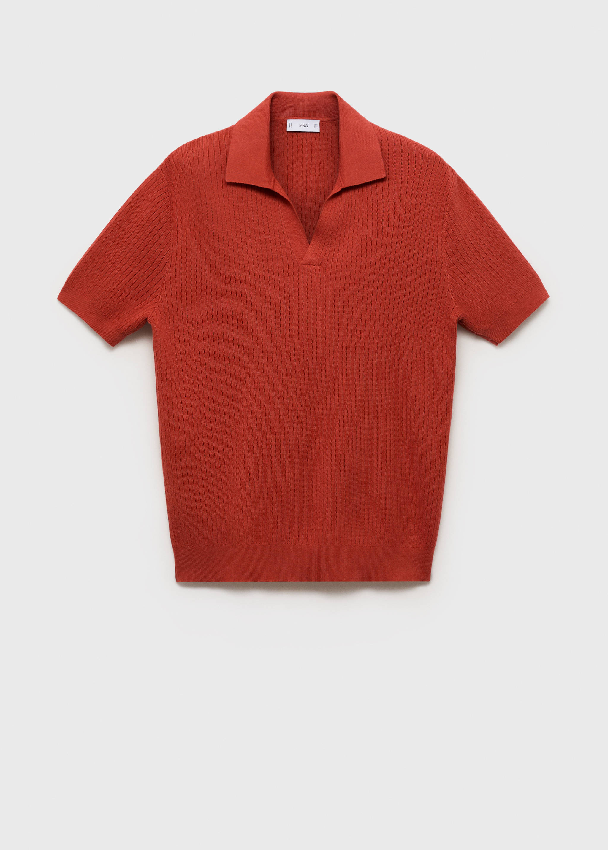 Polo de 100% algodão com estrutura canelada - Artigo sem modelo