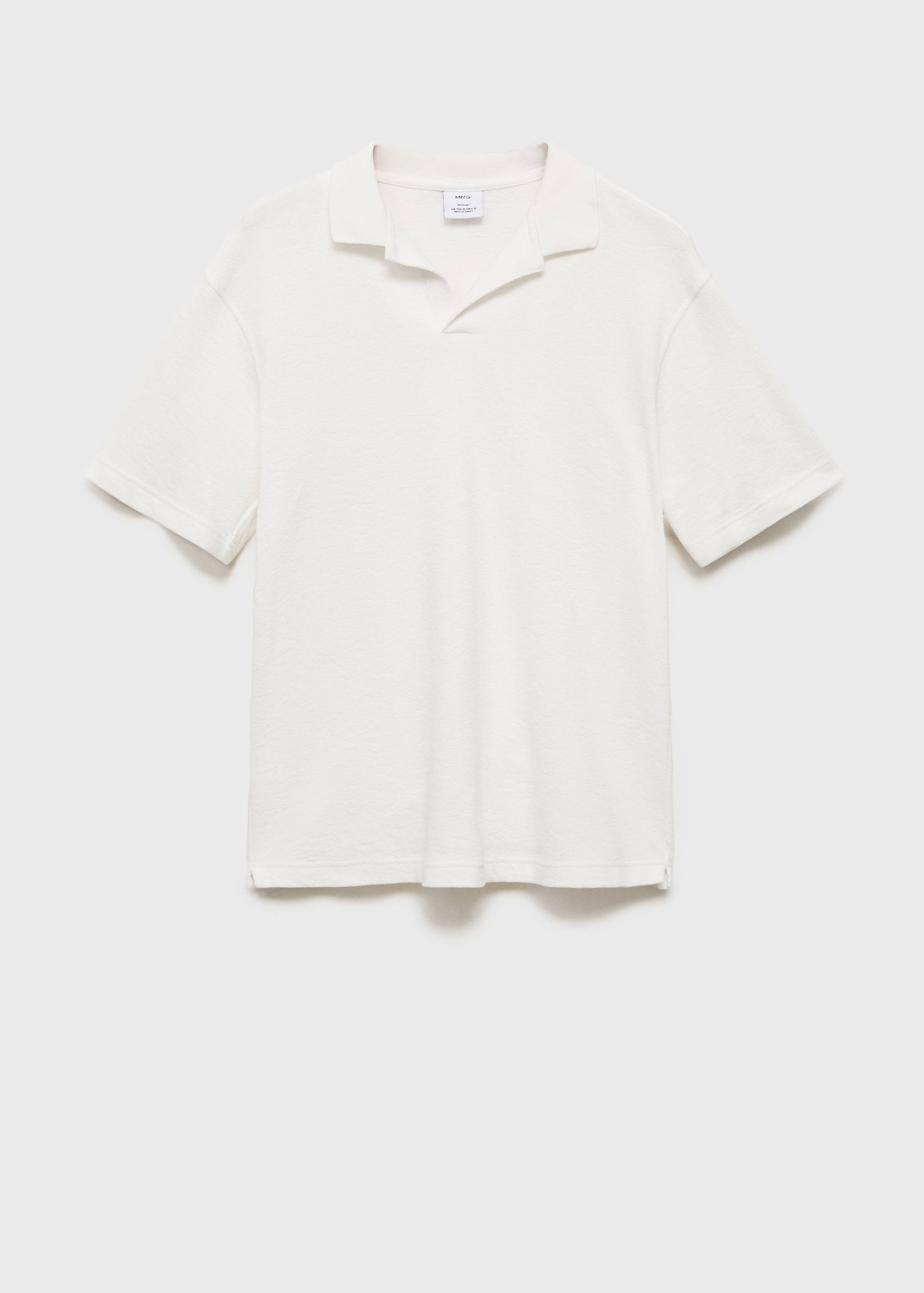 Textured cotton relaxed-fit polo shirt - Article without model