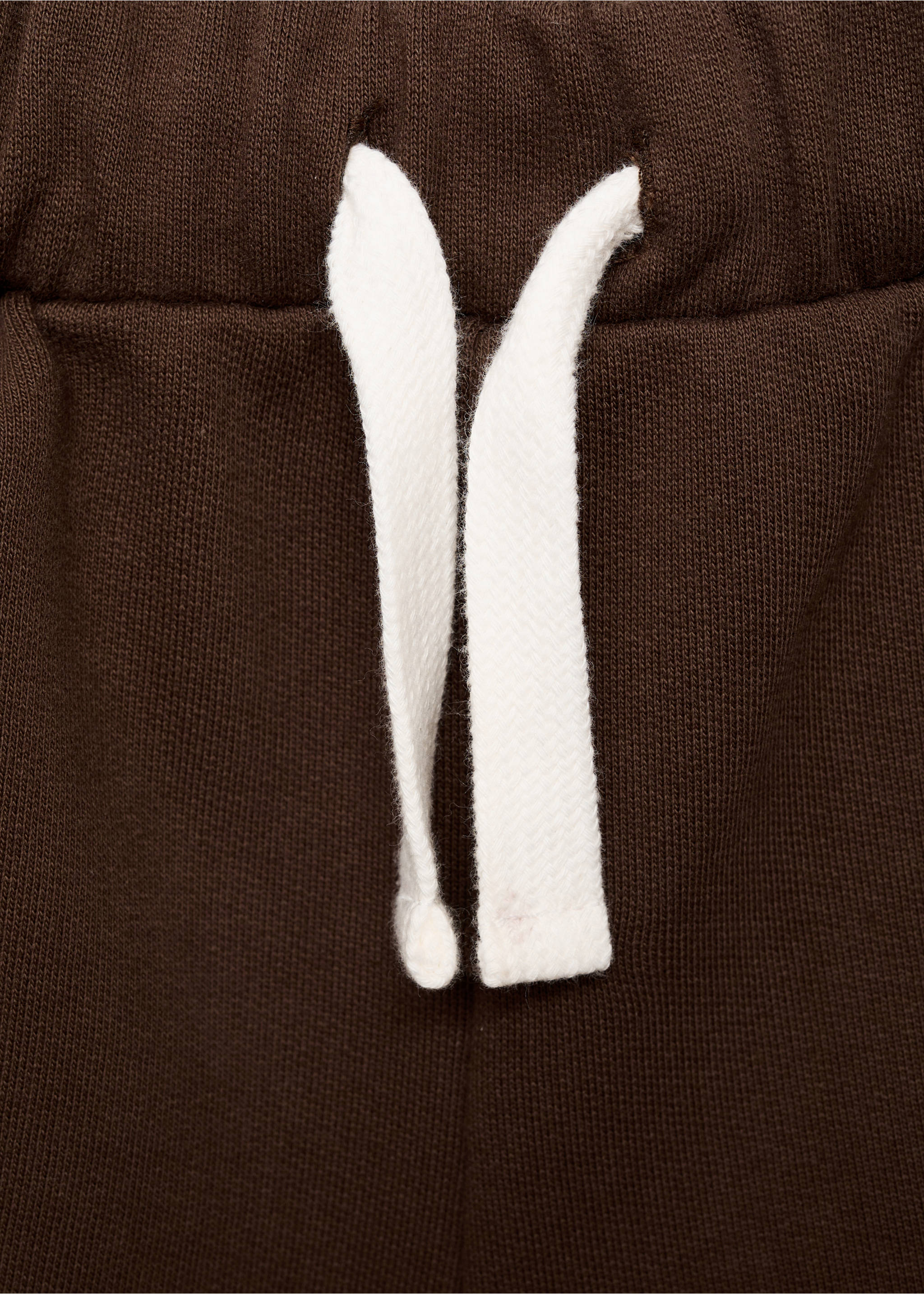 Cotton shorts with printed message - Details of the article 8, Brown. Ref: 87087902-00.