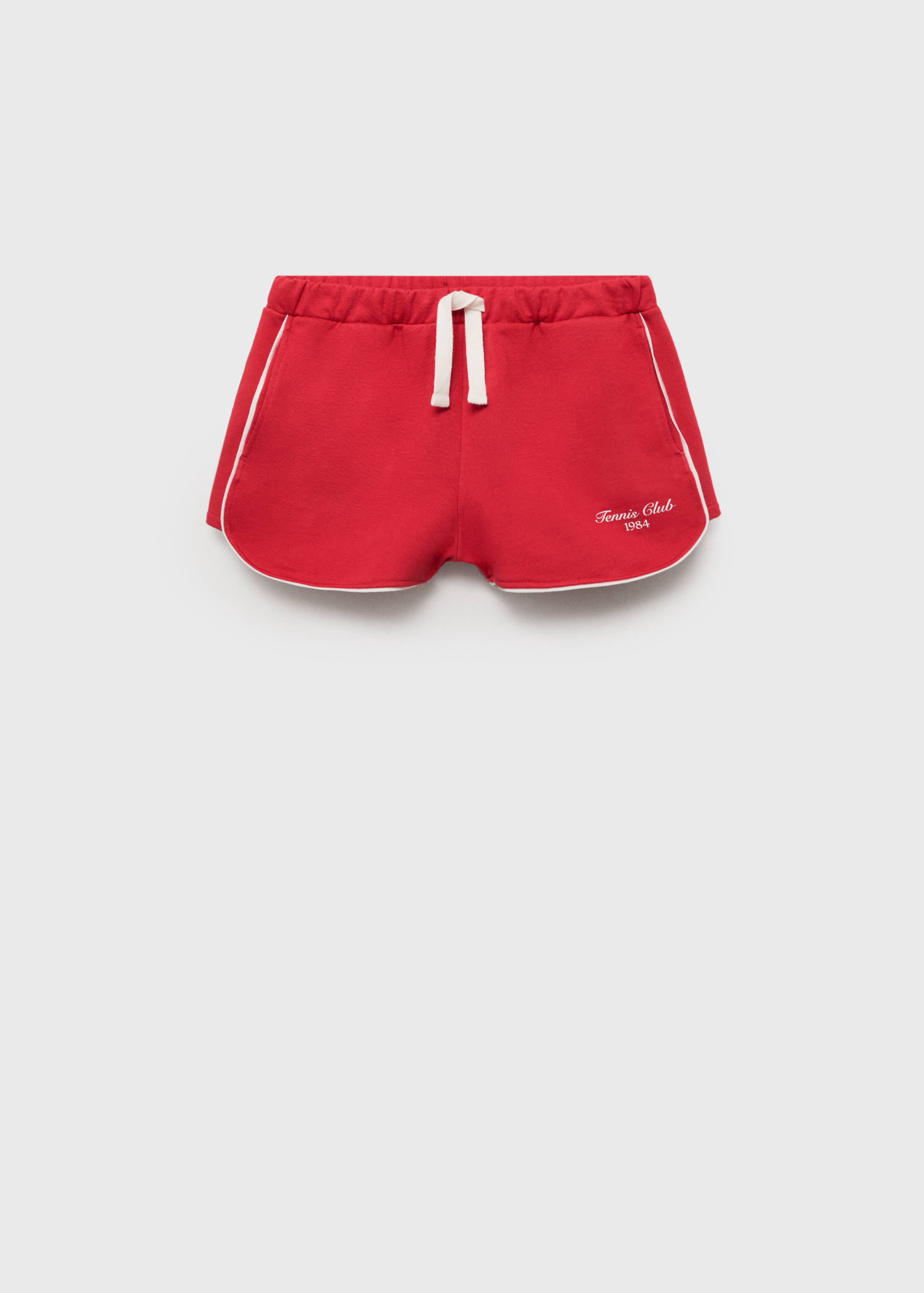 Cotton shorts with printed message - Article without model