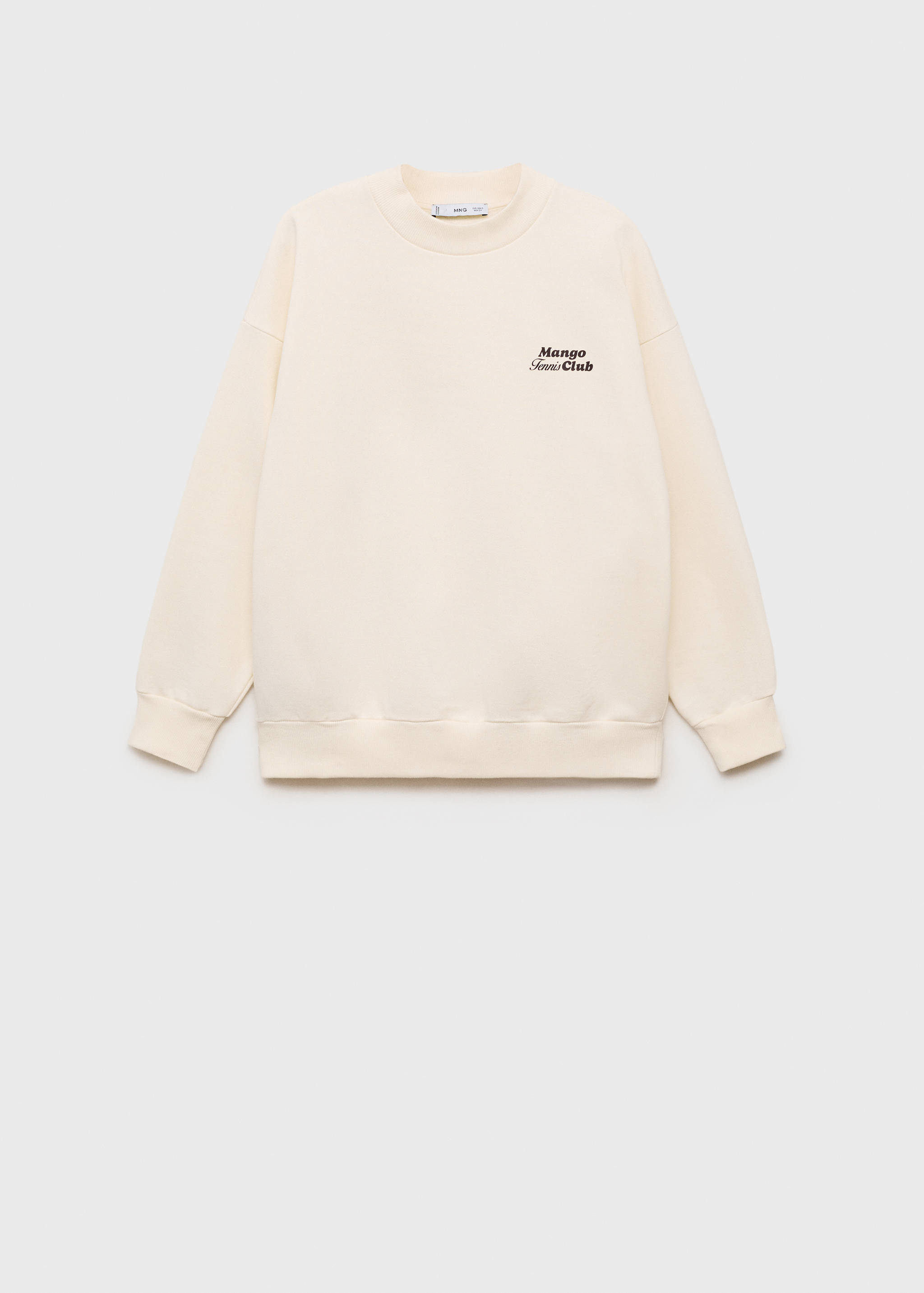 Baumwoll-Sweatshirt mit aufgedrucktem Schriftzug - Artikel ohne Model