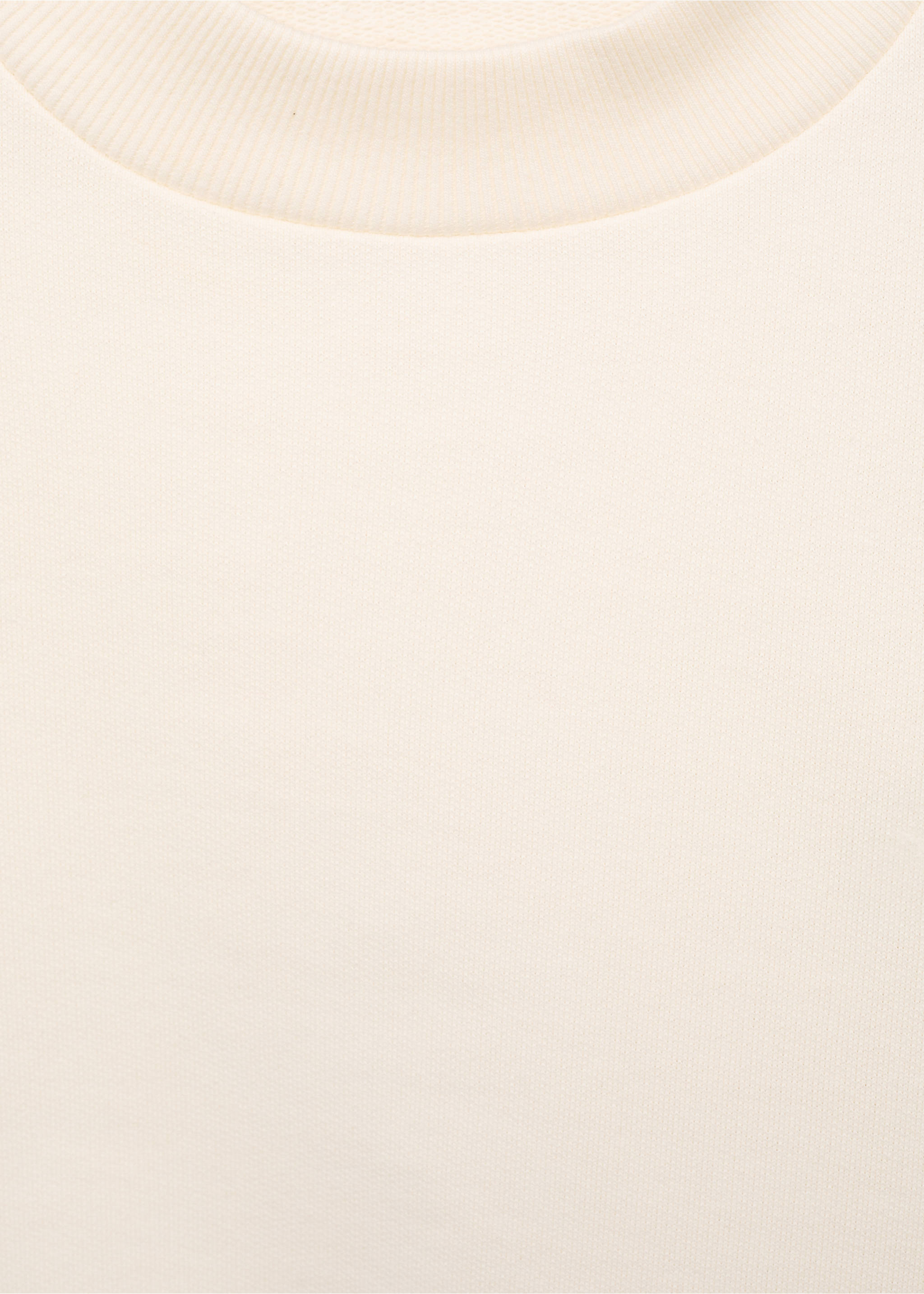 Baumwoll-Sweatshirt mit aufgedrucktem Schriftzug - Detail des Artikels 8, Ecru. Ref: 87087903-00.