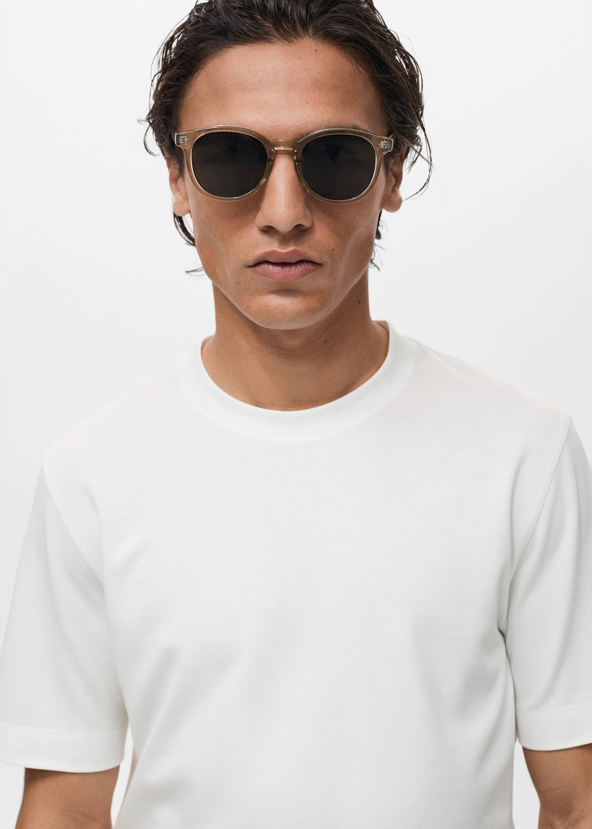 Short-sleeved lyocell t-shirt - Details of the article 1