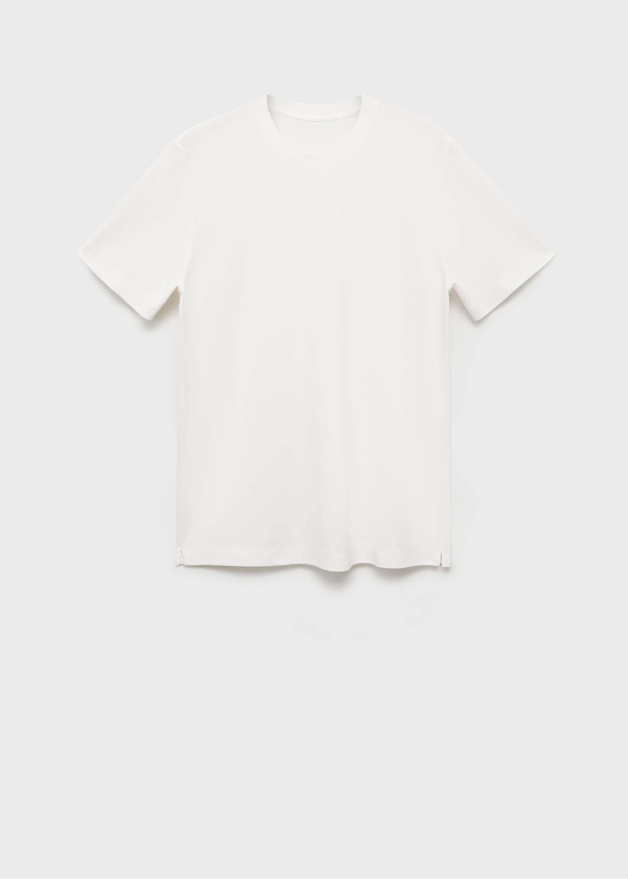 Short-sleeved lyocell t-shirt - Article without model, White. Ref: 87087907-00.