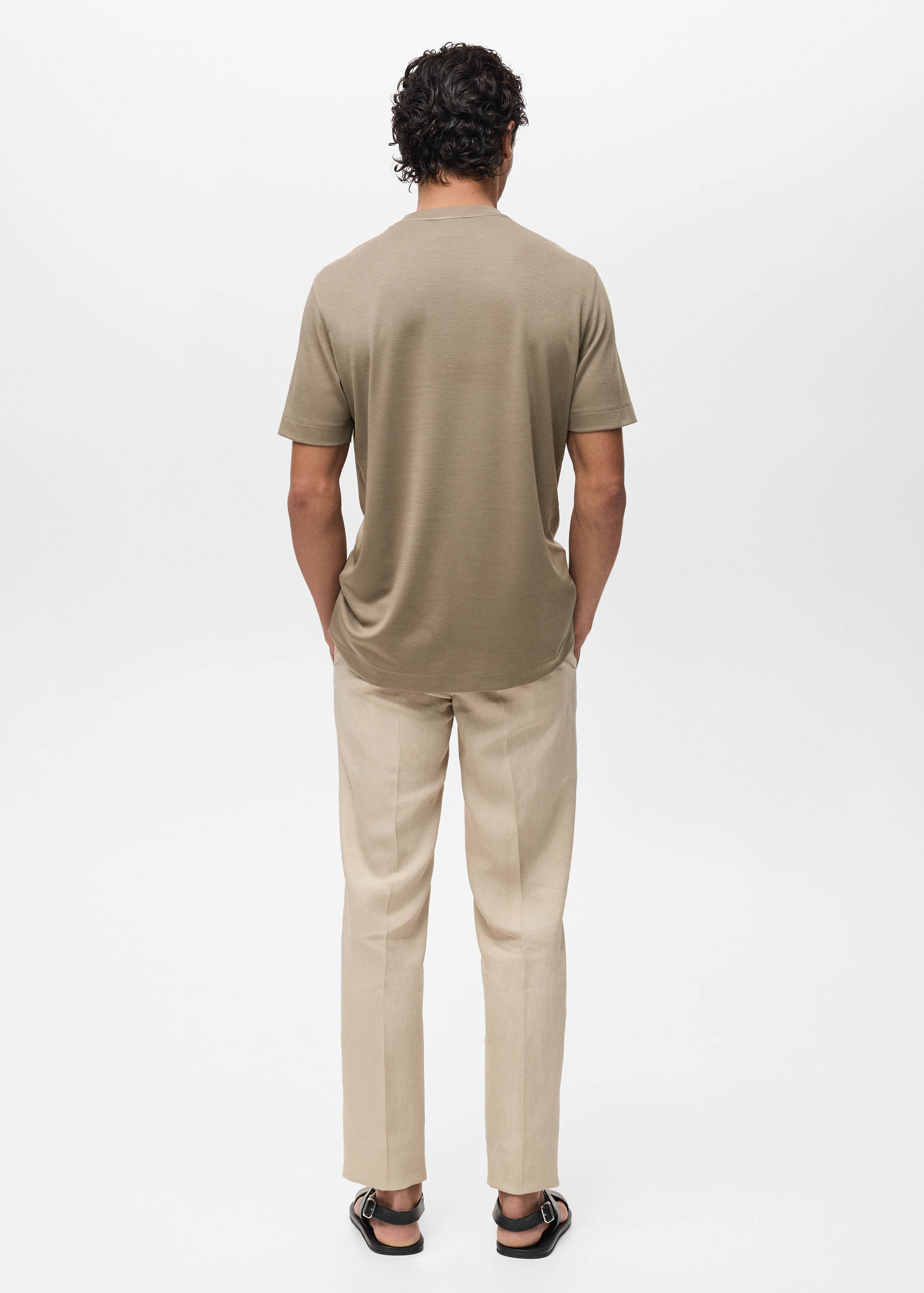 Short-sleeved lyocell t-shirt - Reverse of the article