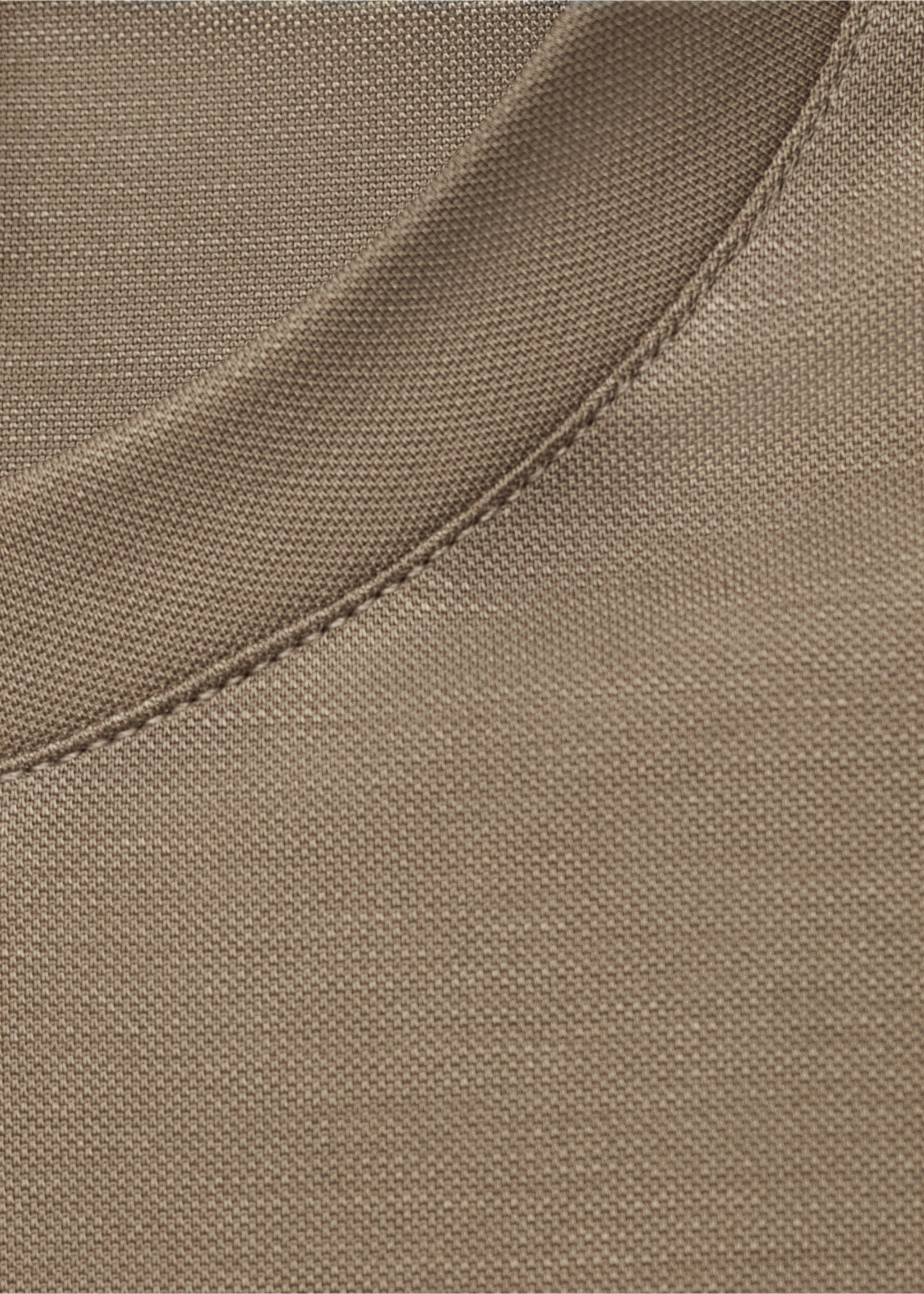 Short-sleeved lyocell t-shirt - Details of the article 8, Mink Grey. Ref: 87087907-00.