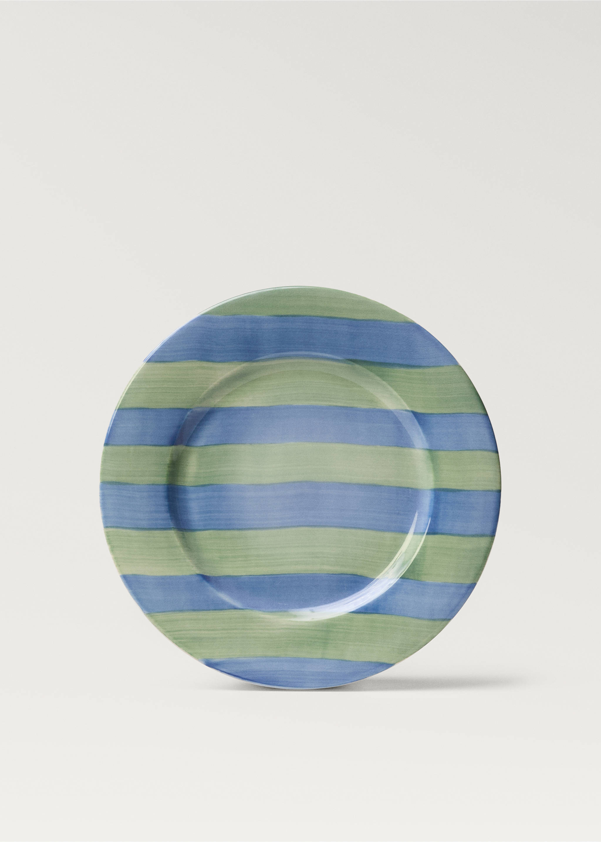 Platzteller aus Steingut mit Streifen - Artikel ohne Model, Blau. Ref: 87087909-00.