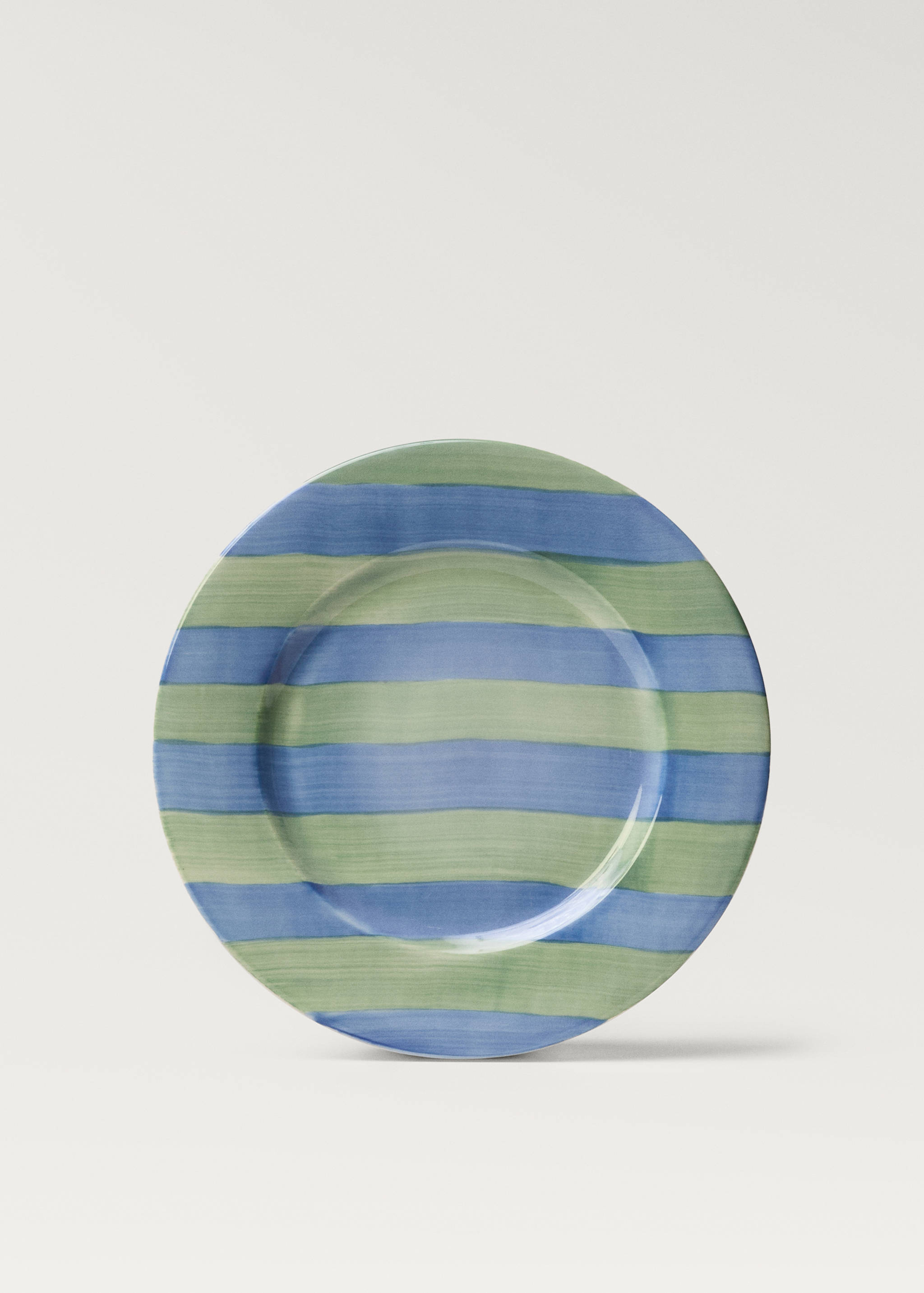 Platzteller aus Steingut mit Streifen - Artikel ohne Model