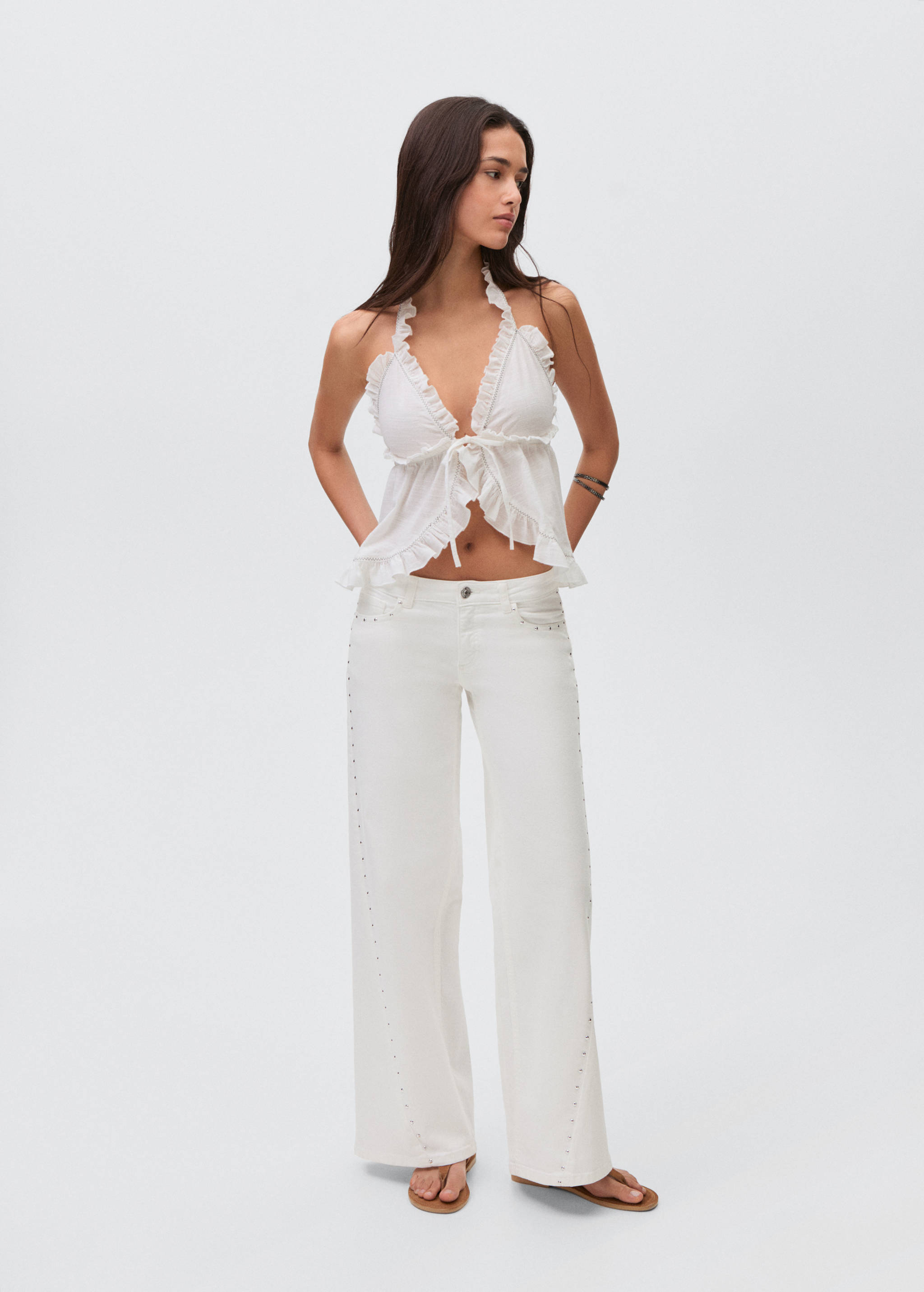 Jeans low waist tachuelas - Plano general