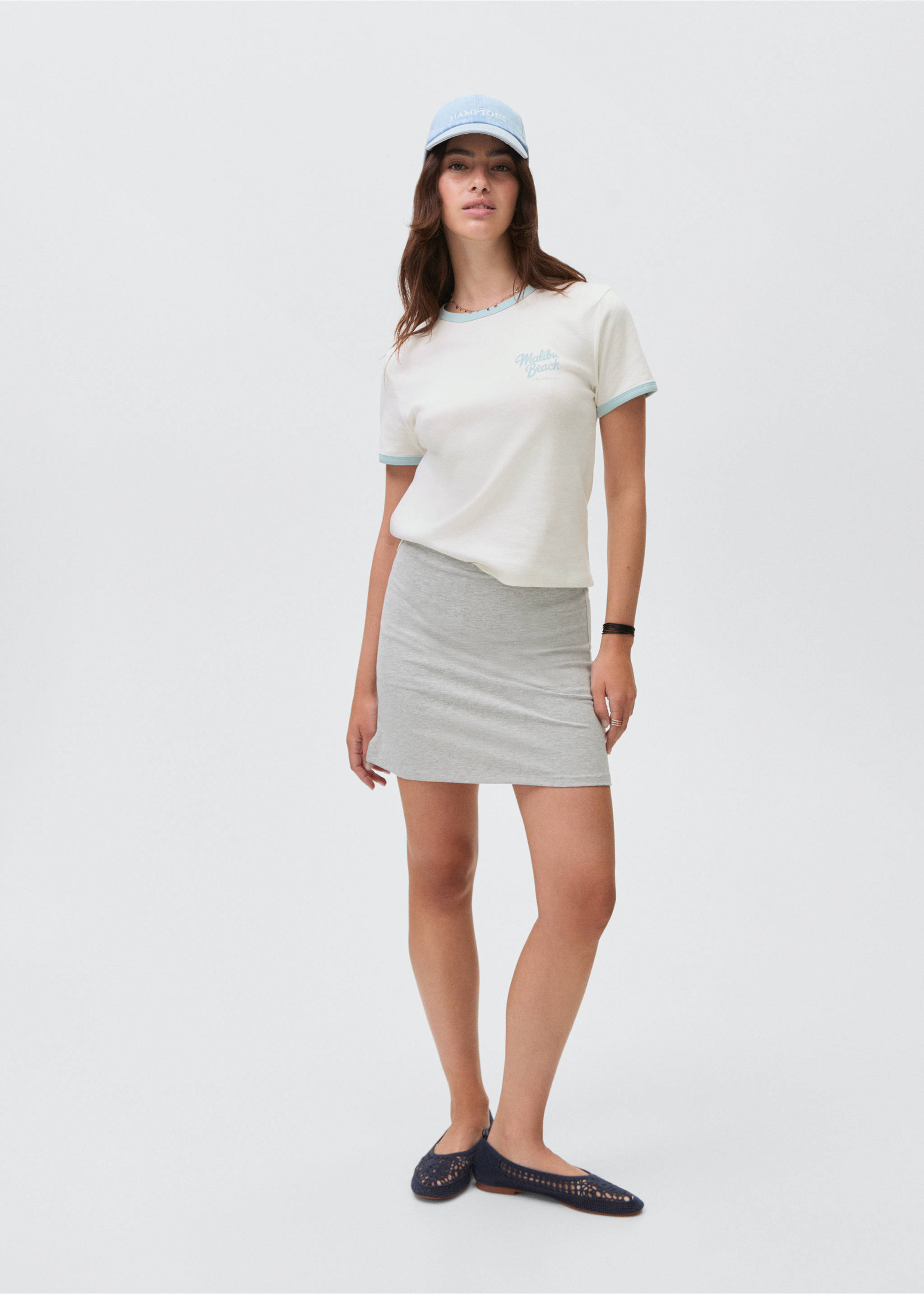 Knitted skirt and trousers - General plane, Light Heather Grey. Ref: 87088261-00.