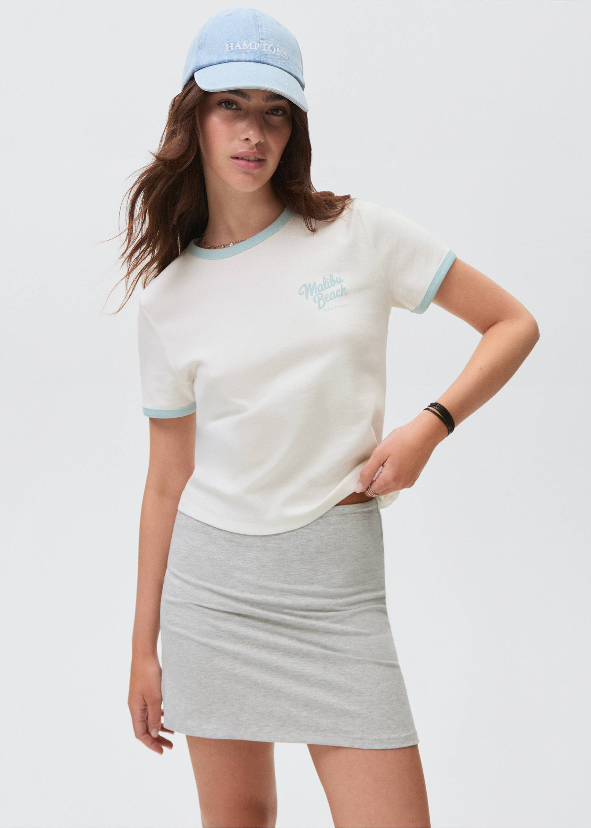 Knitted skirt and trousers - Medium plane, Light Heather Grey. Ref: 87088261-00.