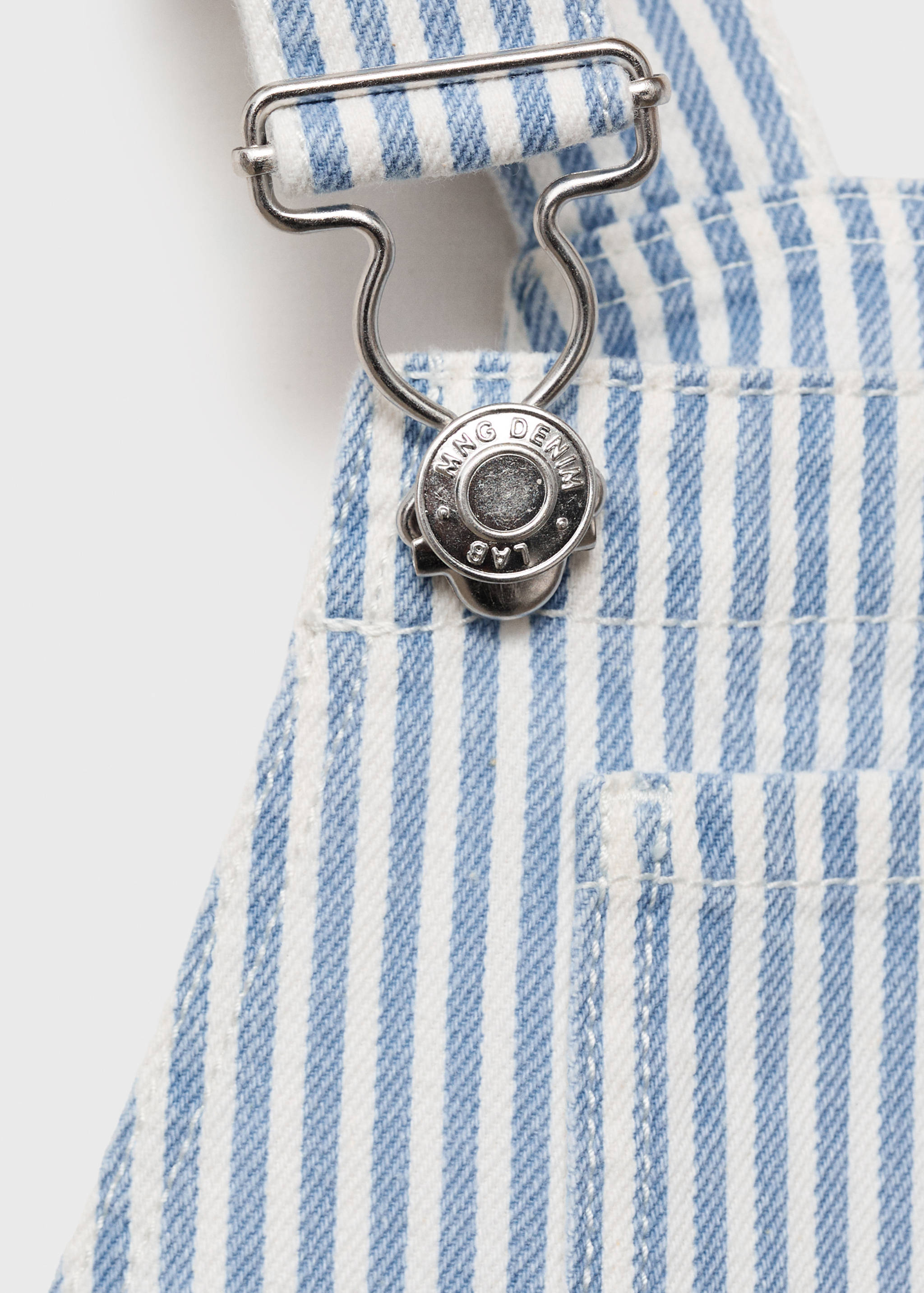 Striped denim dungarees - Details of the article 8