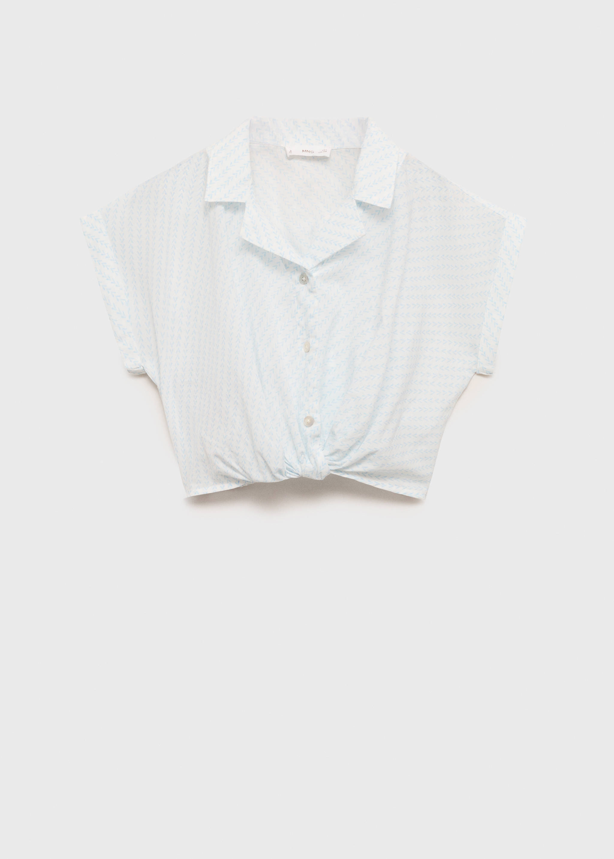 Crop blouse met knoop - Artikel zonder model