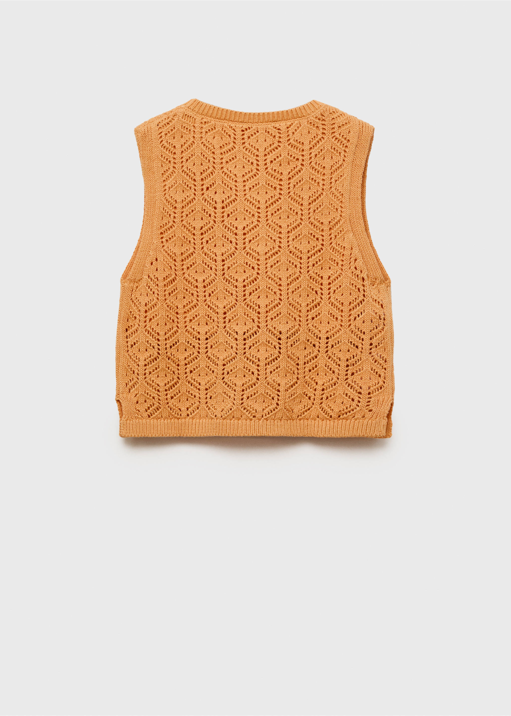 Top punto detalles calados - Reverso del artículo, Naranja pastel. Ref: 87088268-00.