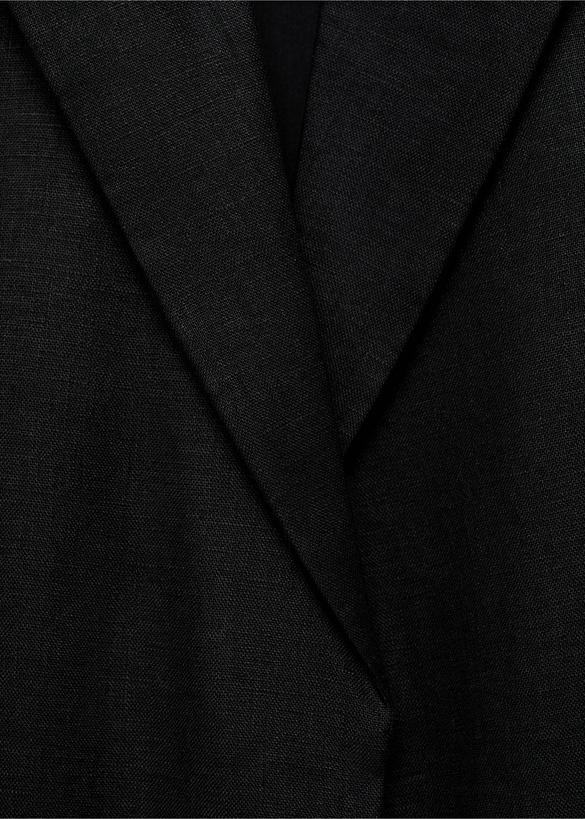 Kamizelka garniturowa lniana - Szczegóły artykułu 0, Czarny. Ref: 87088639-00.