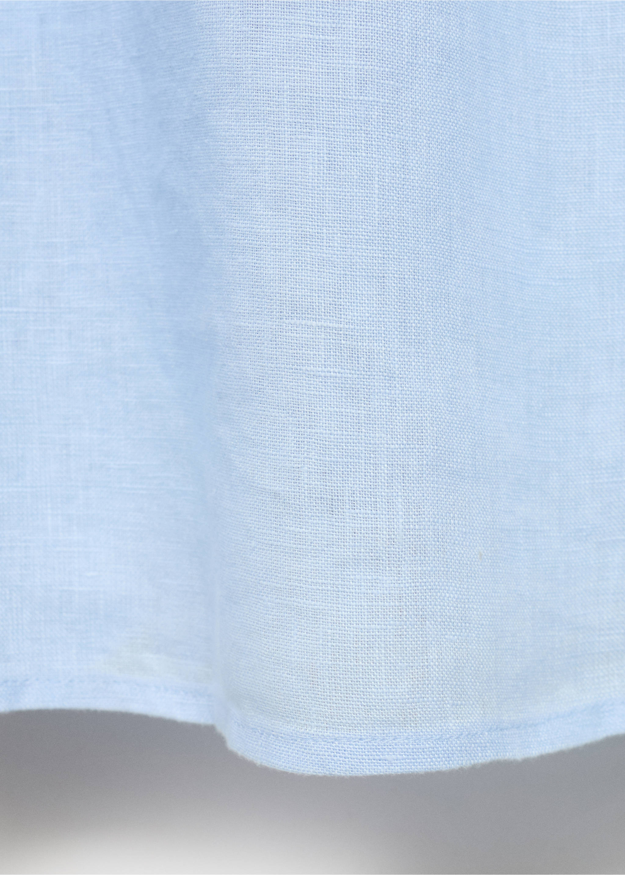 Linent skirt with pleat detail - Details of the article 0, Sky Blue. Ref: 87088640-00.
