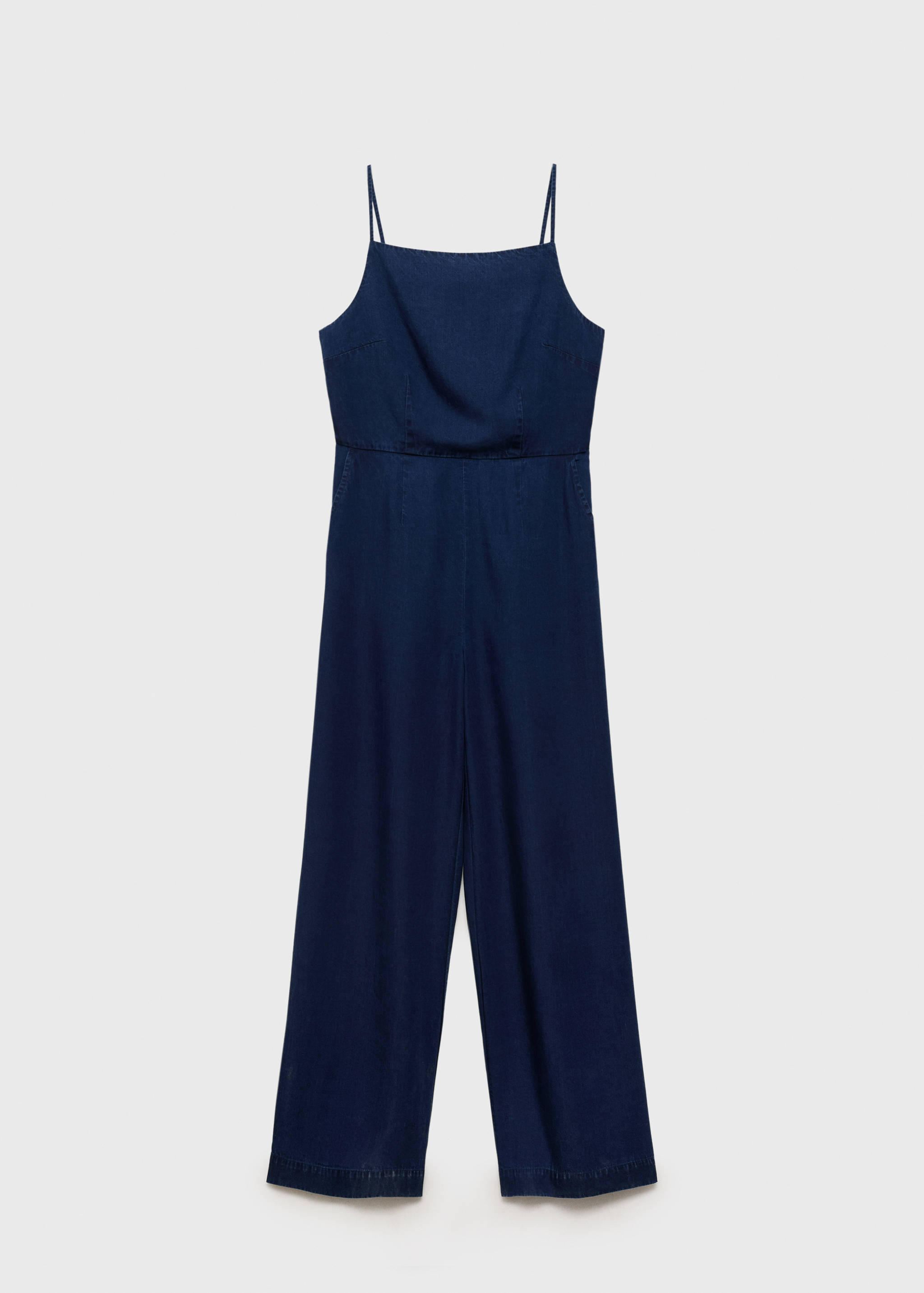 Long denim-effect jumpsuit - Article without model