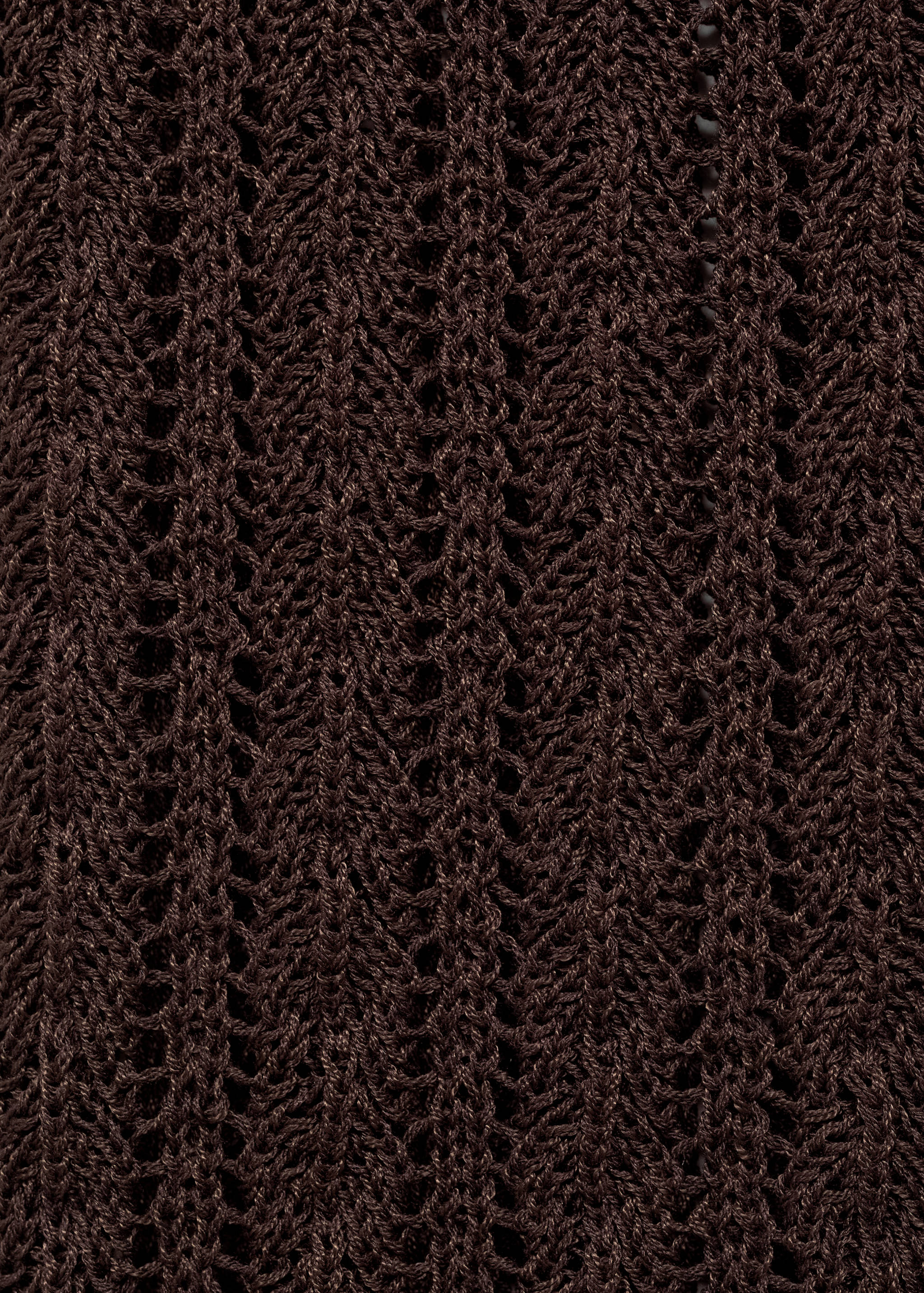Openwork knitted waistcoat with bow closure - Details of the article 0