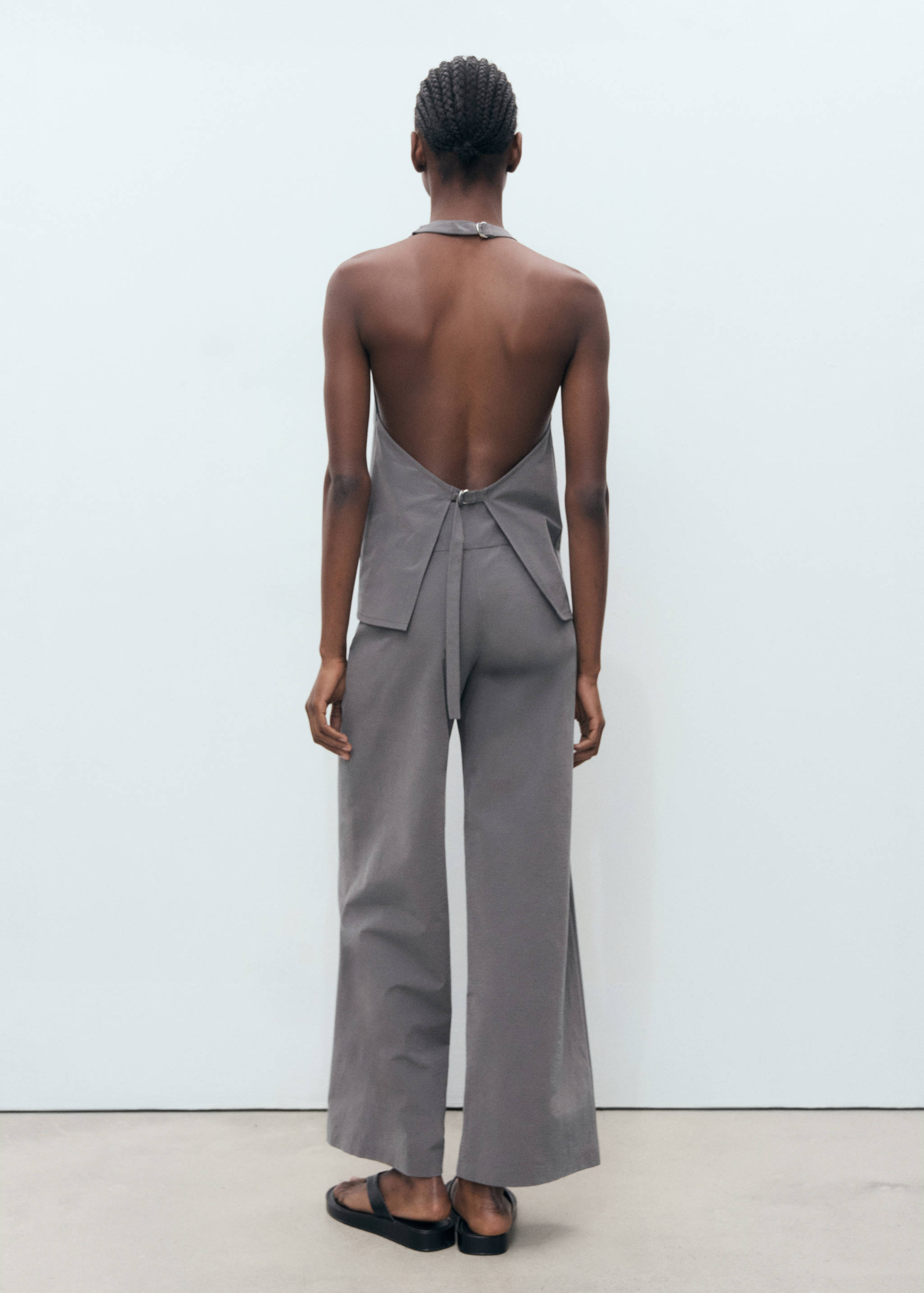 Pantalón recto cinturón fino - Reverso del artículo