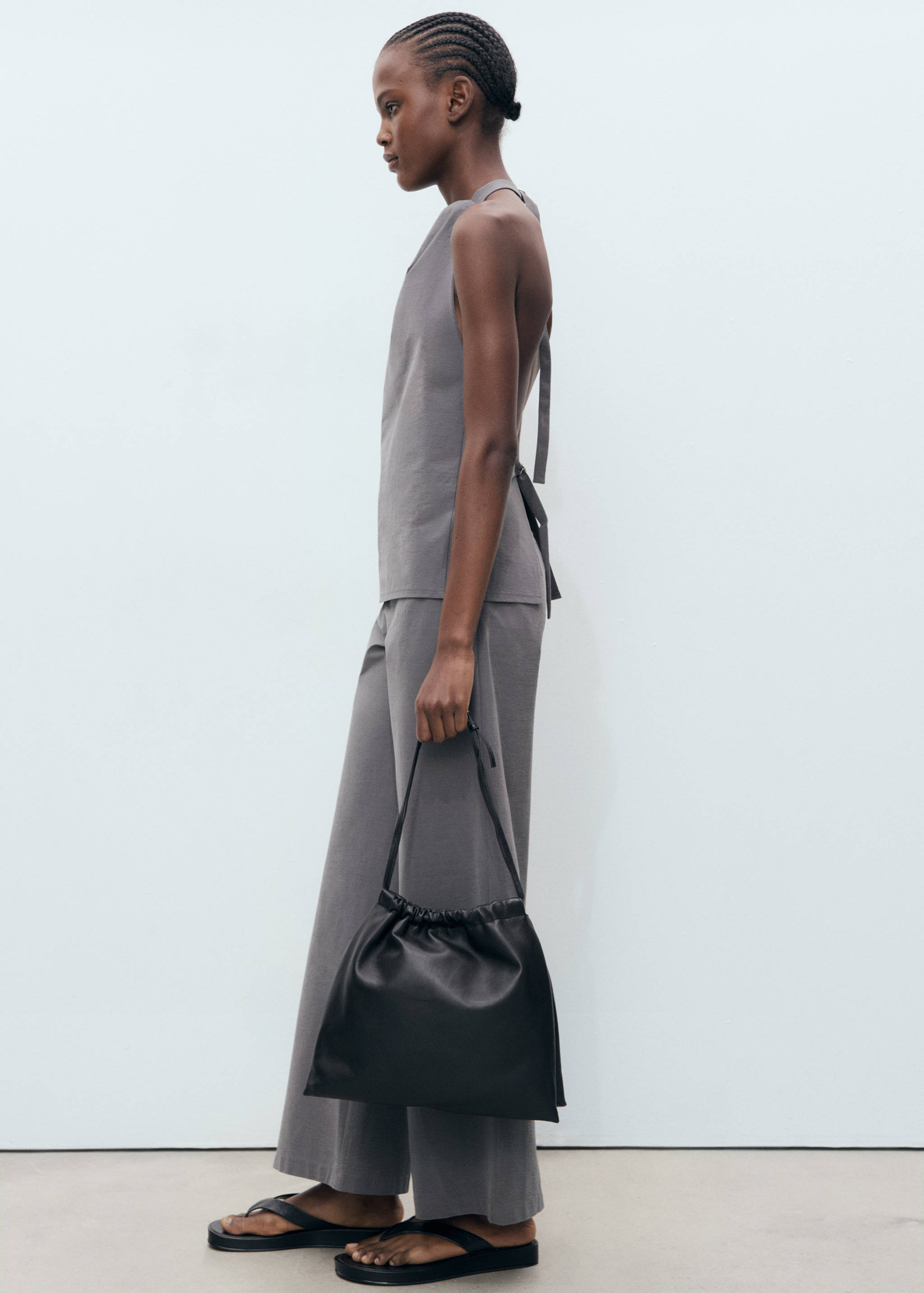 Pantalón recto cinturón fino - Detalle del artículo 2