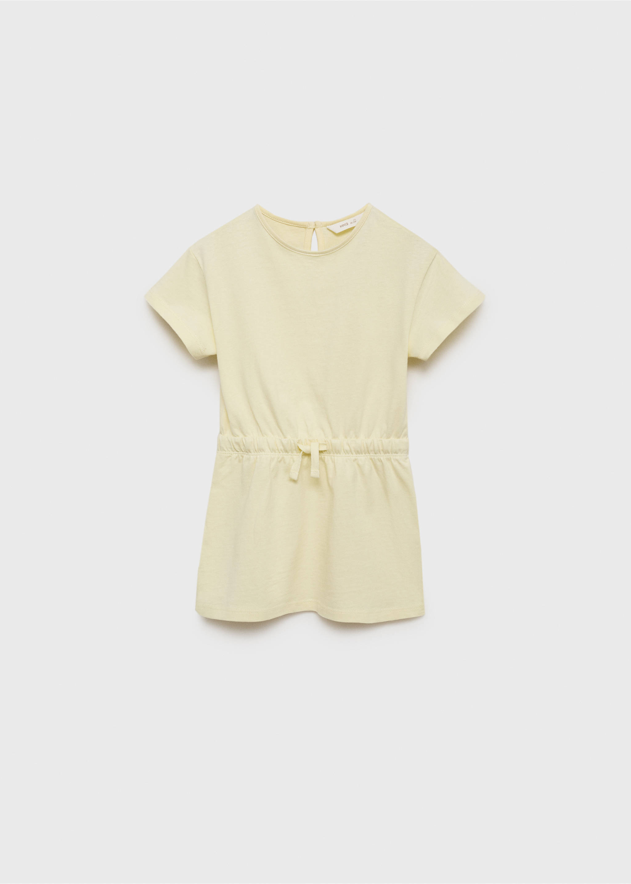 Adjustable drawstring cotton dress - Article without model, Pastel Yellow. Ref: 87088646-00.