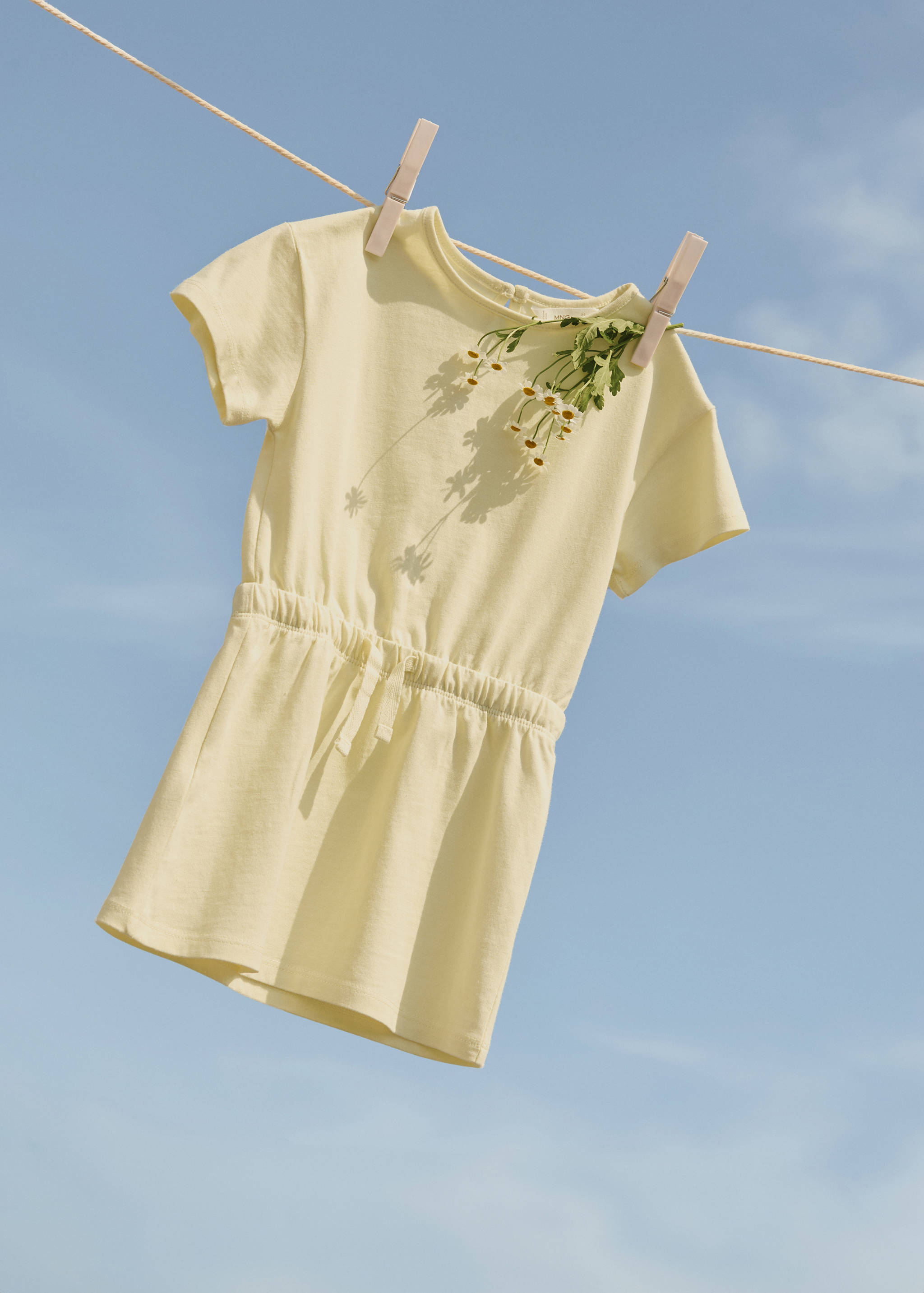 Adjustable drawstring cotton dress - Details of the article 5